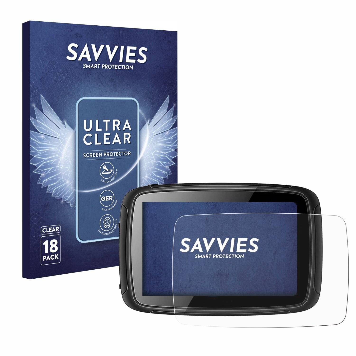 18x Savvies Displayschutz-Folie für Elebest Carplay C650