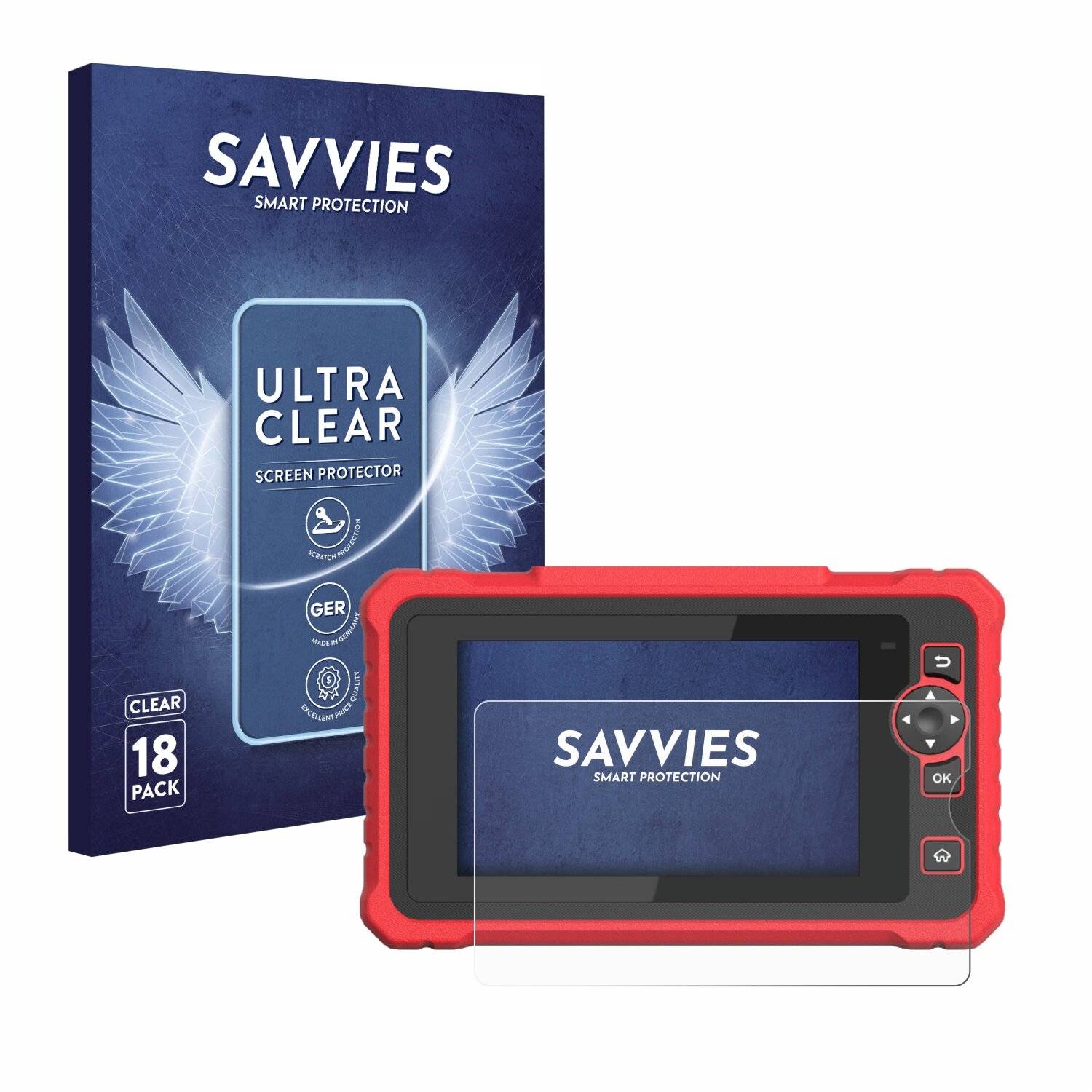 18x Savvies Displayschutz-Folie für Launch CRP