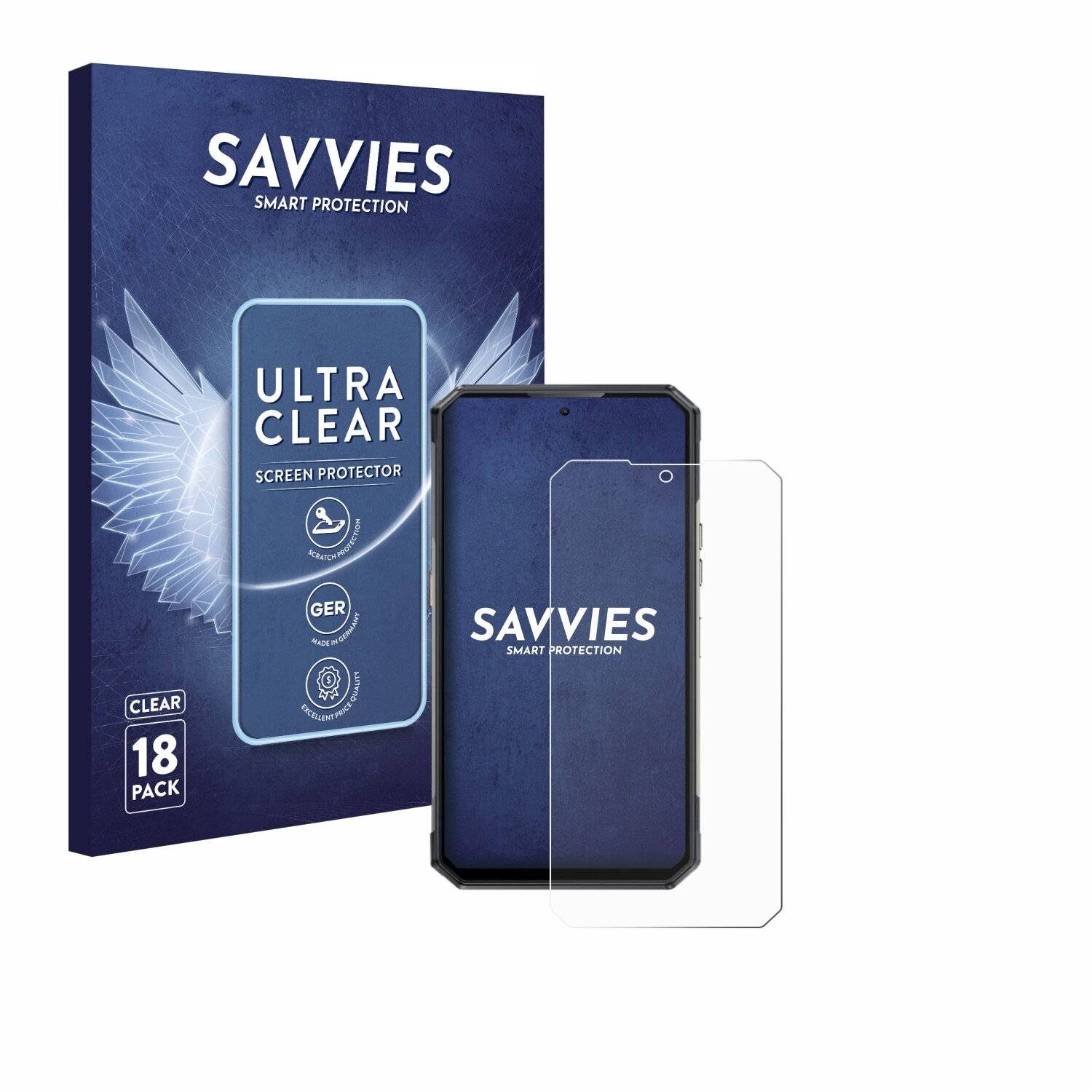 18x Savvies Displayschutz-Folie für Oukitel WP30