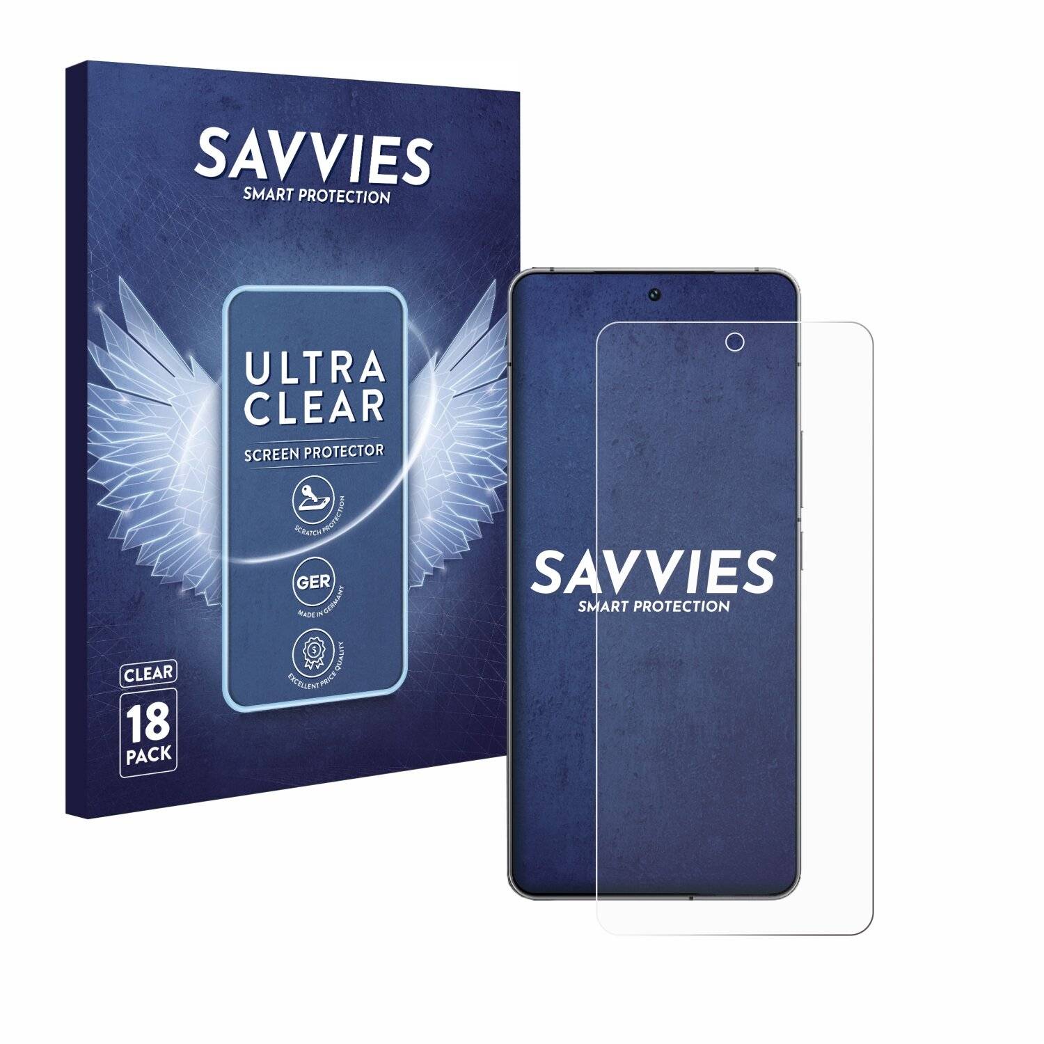 18x Savvies Displayschutz-Folie für Vivo iQOO