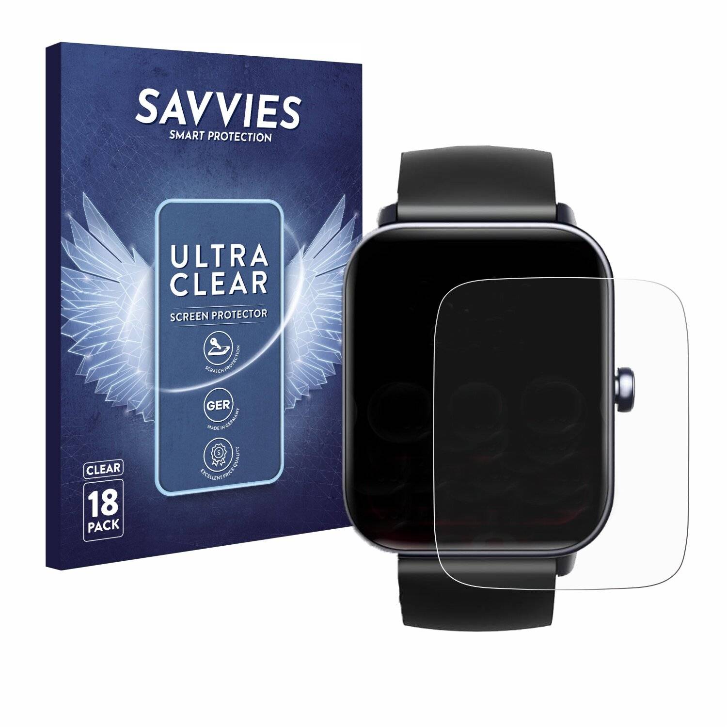 18x Savvies Displayschutz-Folie für Fitpolo IDW19