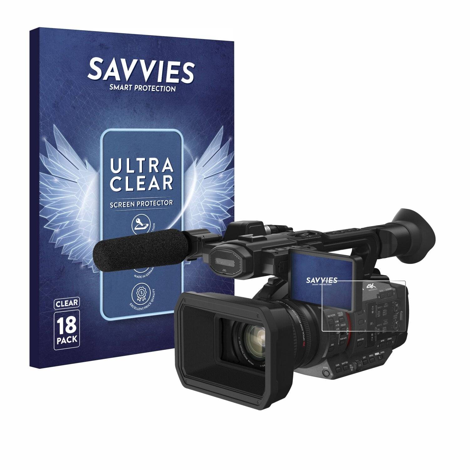18x Savvies Displayschutz-Folie für Panasonic