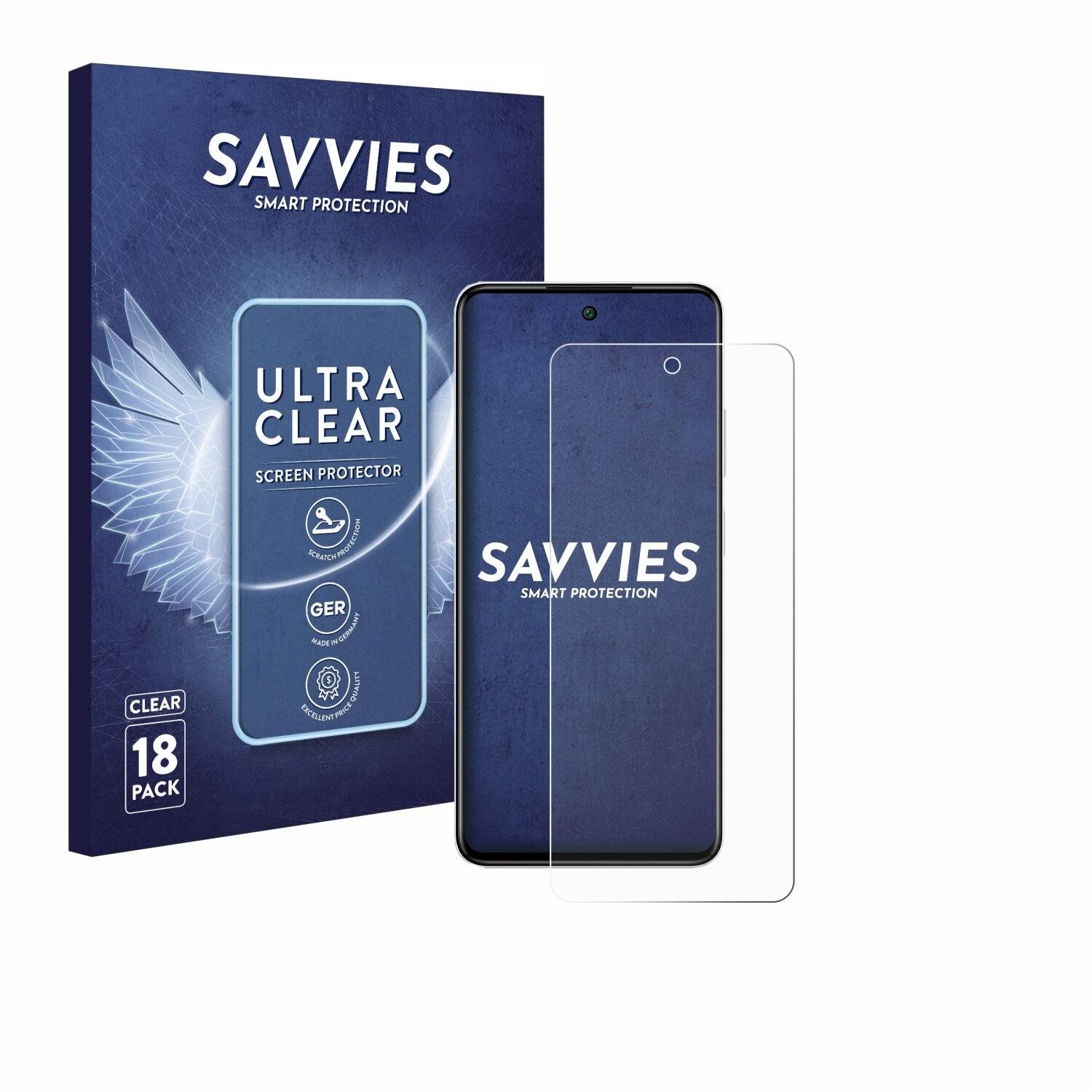 18x Savvies Displayschutz-Folie für Infinix Smart