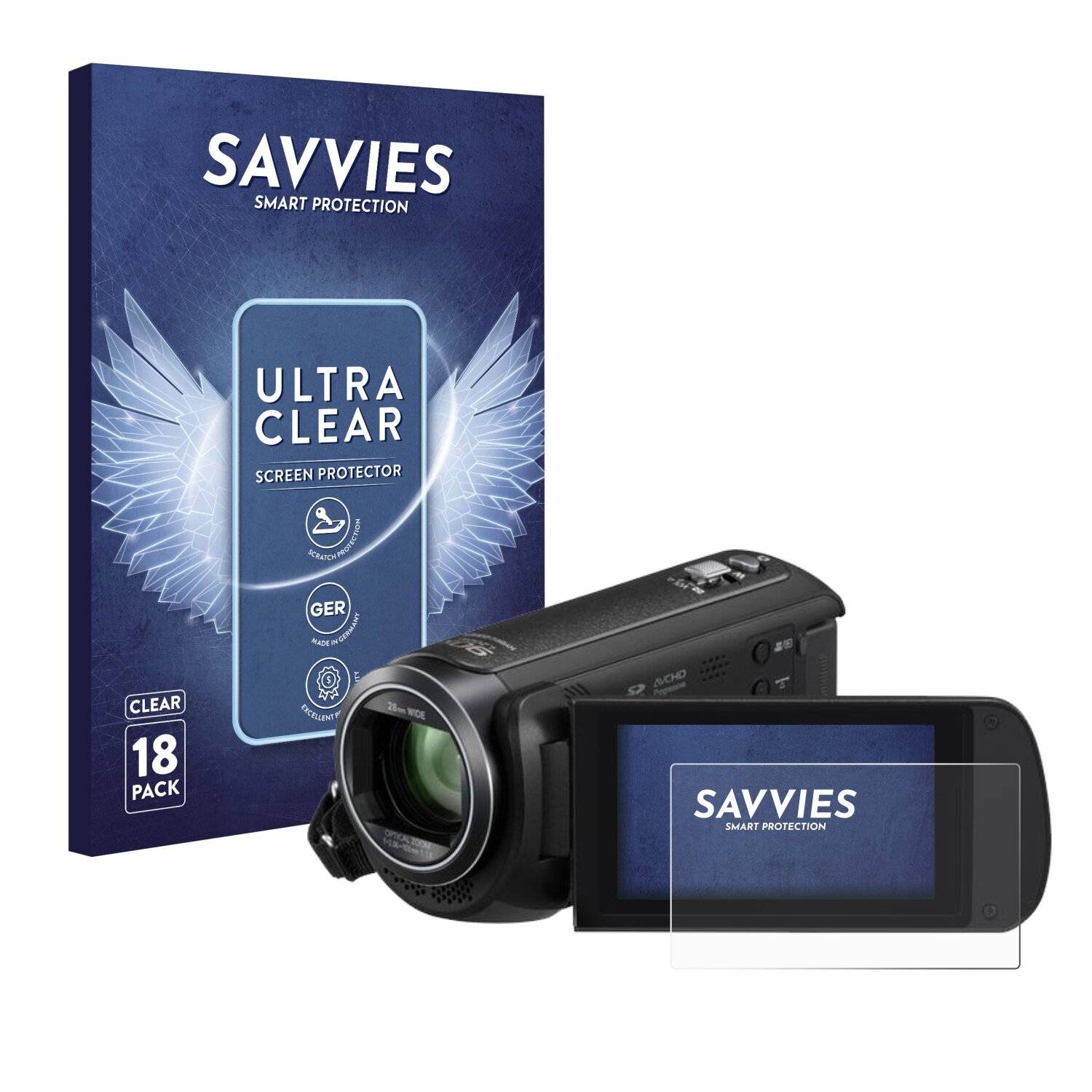 18x Savvies Displayschutz-Folie für Panasonic