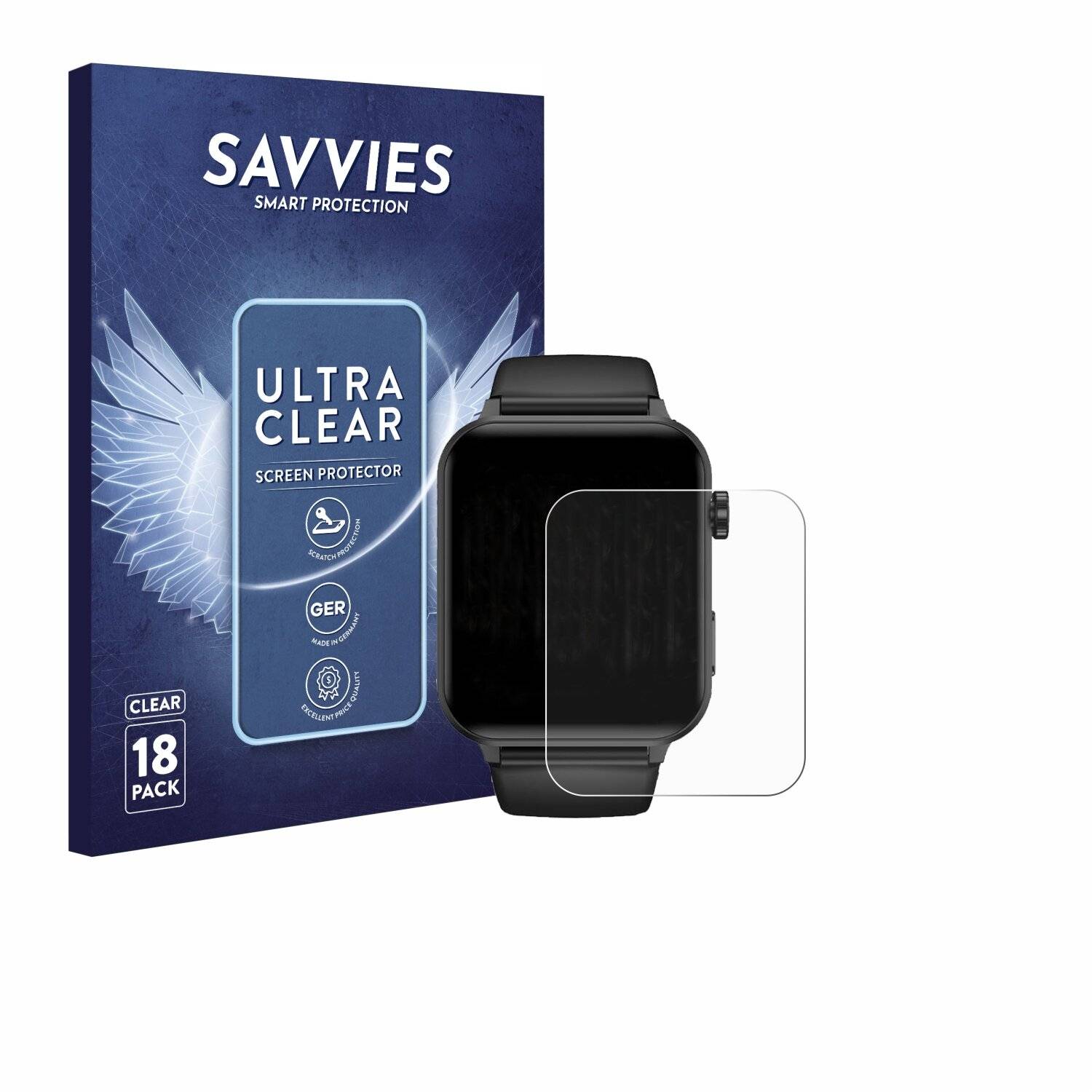 18x Savvies Displayschutz-Folie für Blackview BV-R30