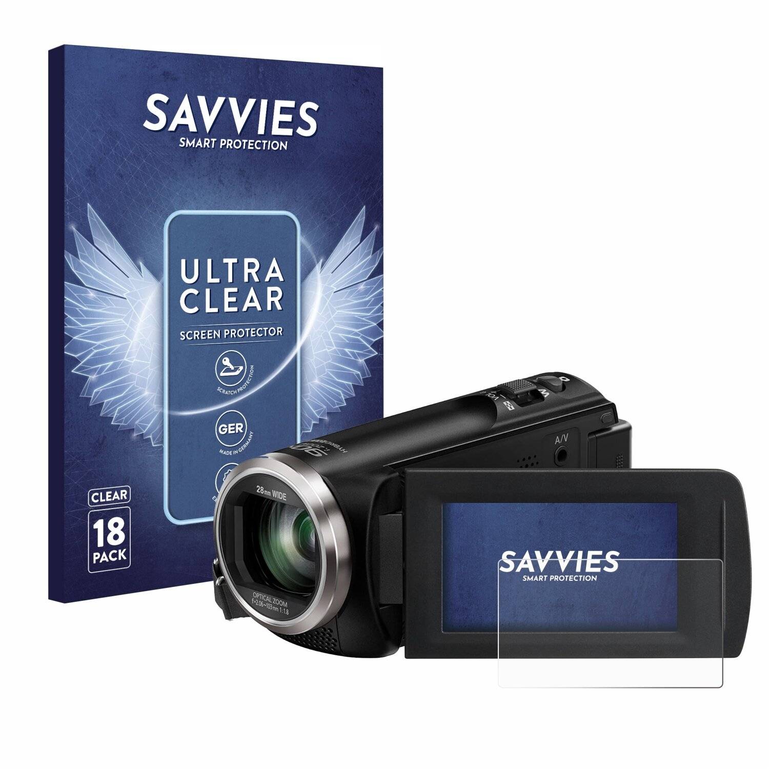 18x Savvies Displayschutz-Folie für Panasonic