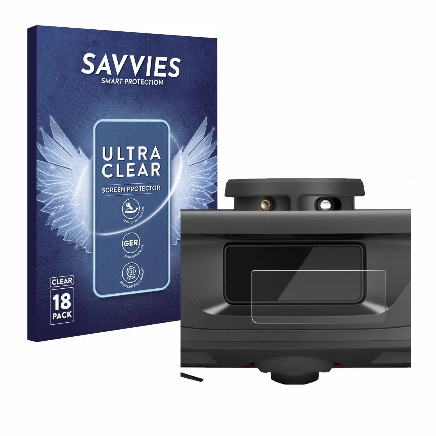 18x Savvies Displayschutz-Folie für Roborock Q Revo (NUR