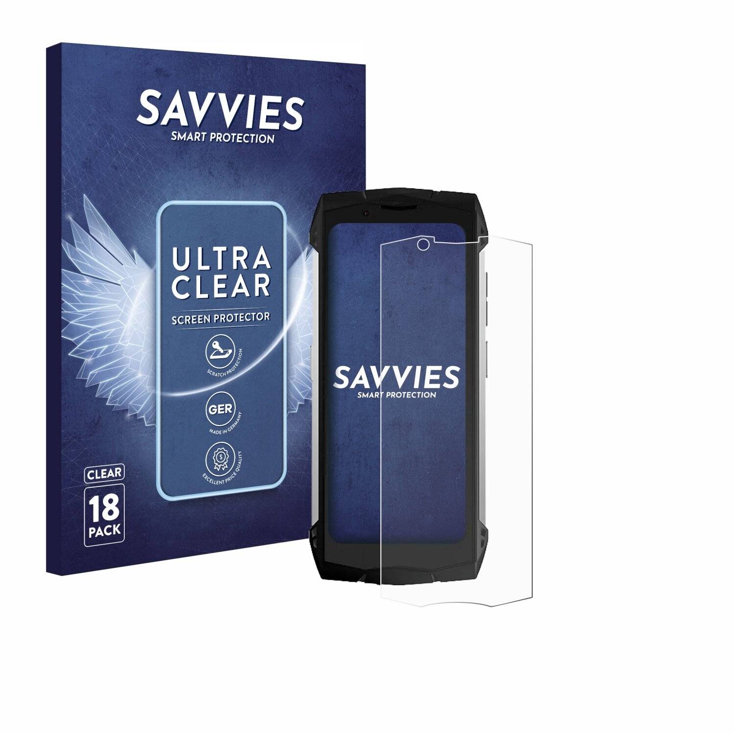 18x Savvies Displayschutz-Folie für Doogee S