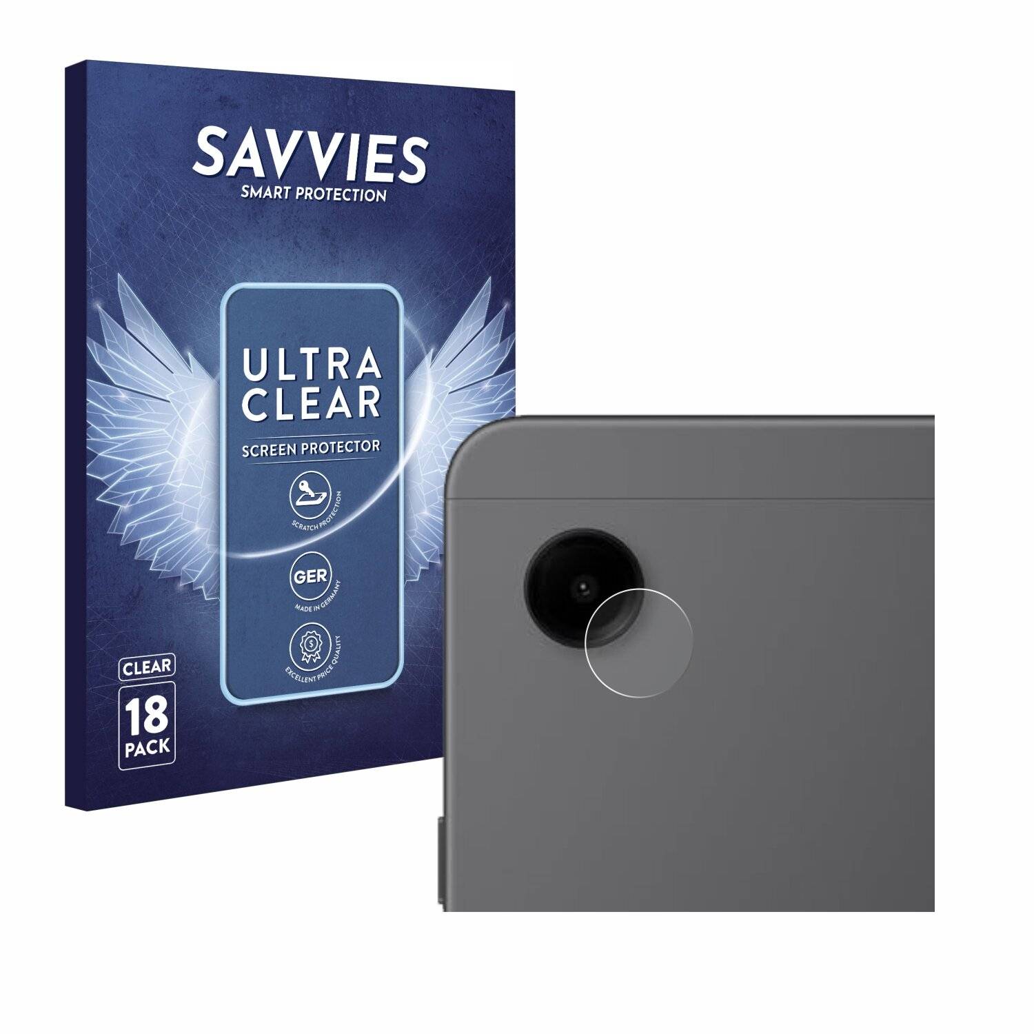 18x Savvies Displayschutz-Folie für Samsung Galaxy Tab A9 WiFi (NUR