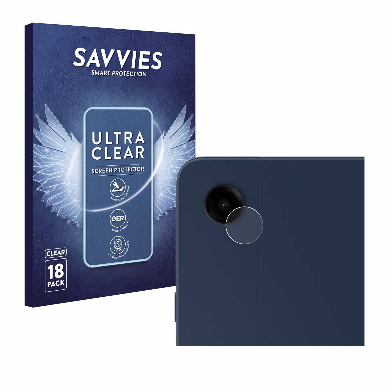 18x Savvies Displayschutz-Folie für Samsung Galaxy Tab A9 Plus WiFi (NUR