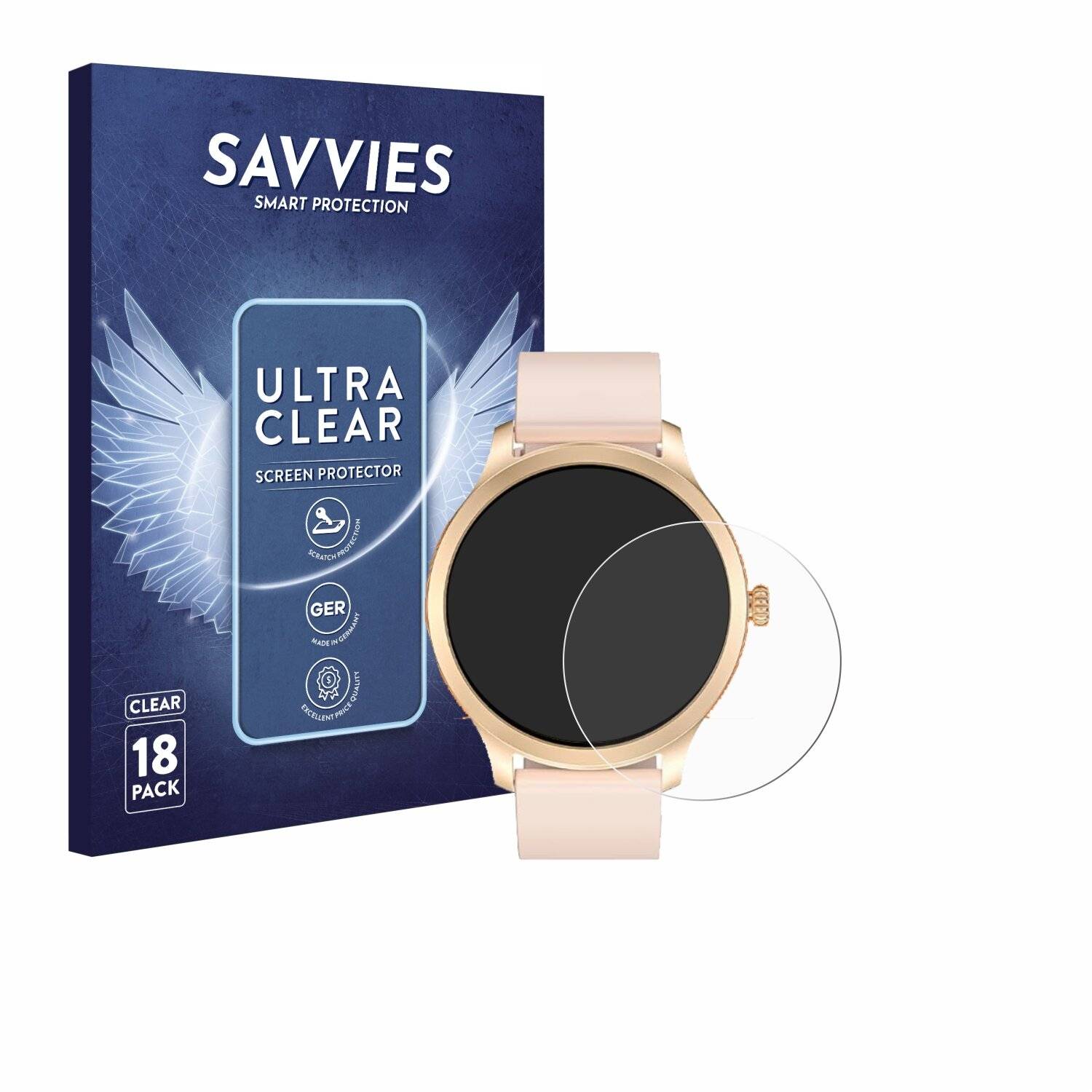 18x Savvies Displayschutz-Folie für Tensky LW92