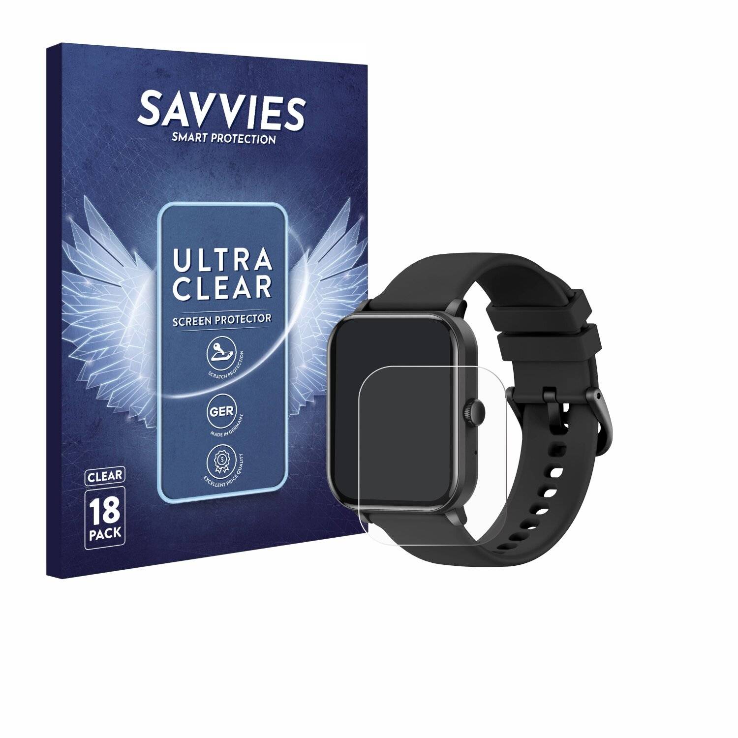 18x Savvies Displayschutz-Folie für AcclaFit L69C