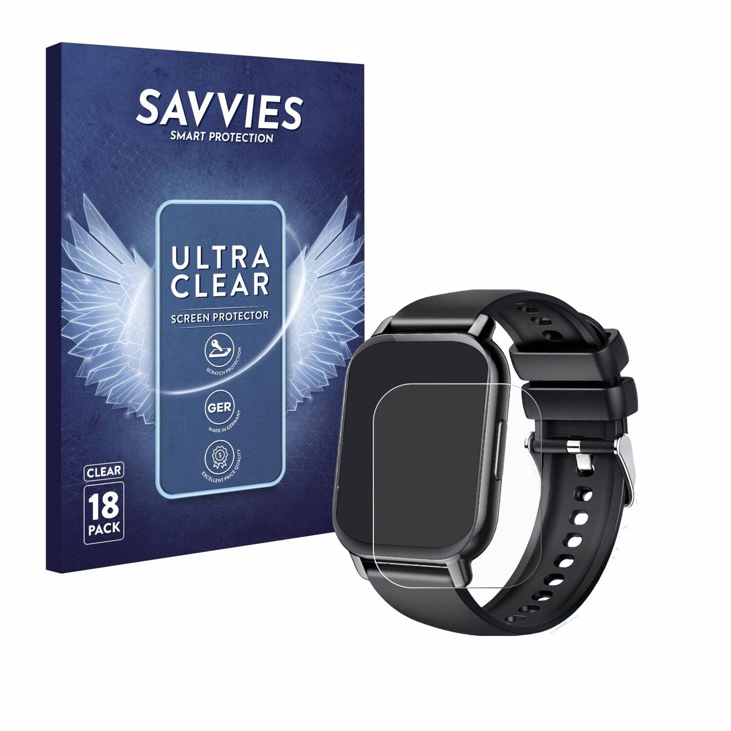 18x Savvies Displayschutz-Folie für Hoxe Y6