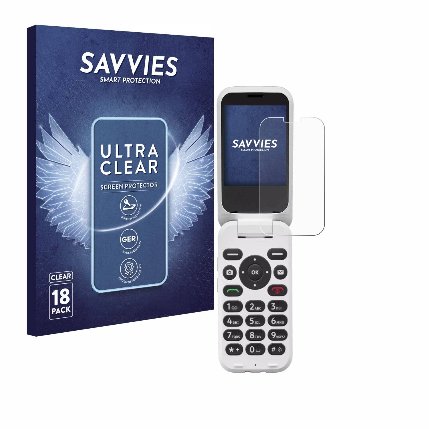 18x Savvies Displayschutz-Folie für Doro