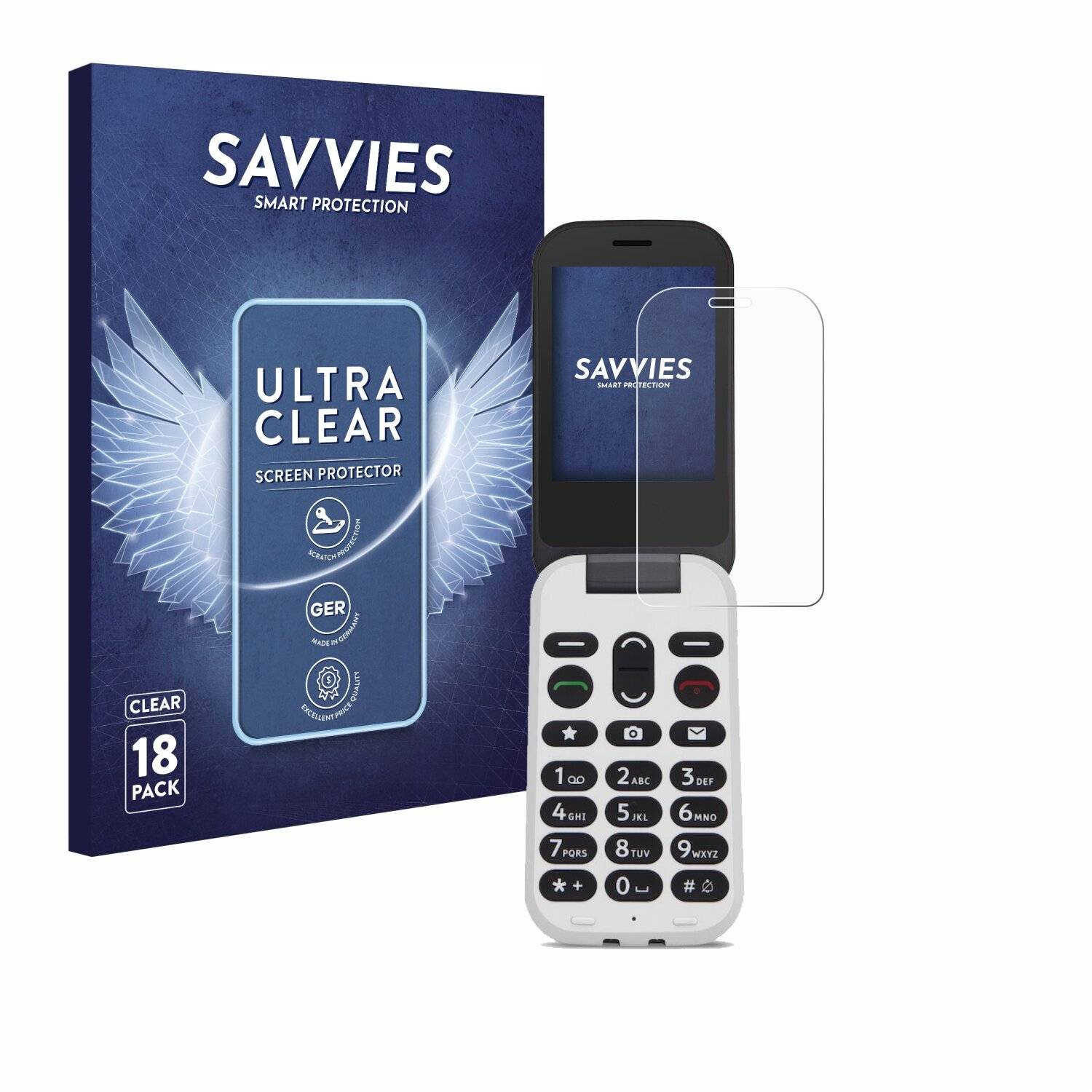 18x Savvies Displayschutz-Folie für Doro