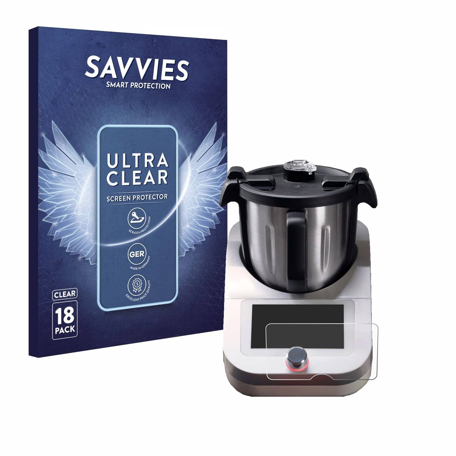 18x Savvies Displayschutz-Folie für Ufesa TotalChef