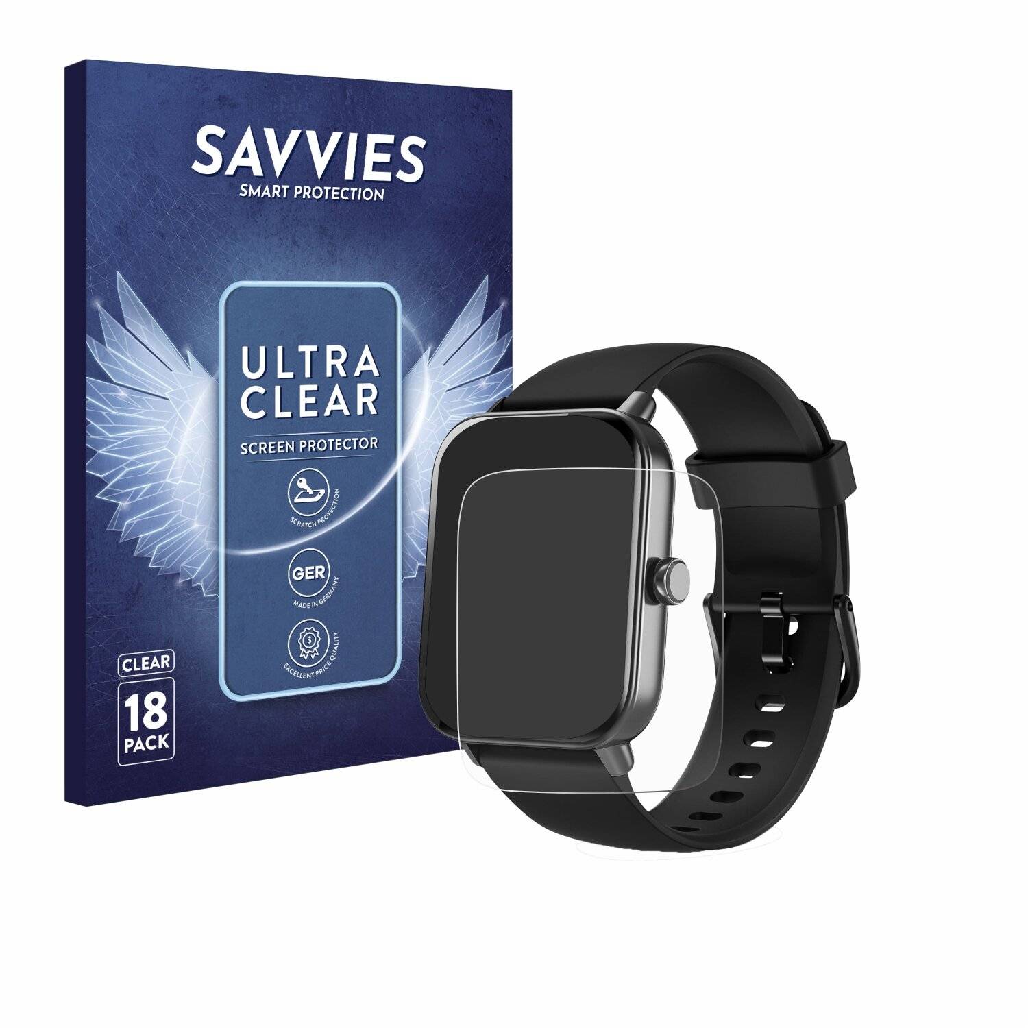 18x Savvies Displayschutz-Folie für Yoever IDW19