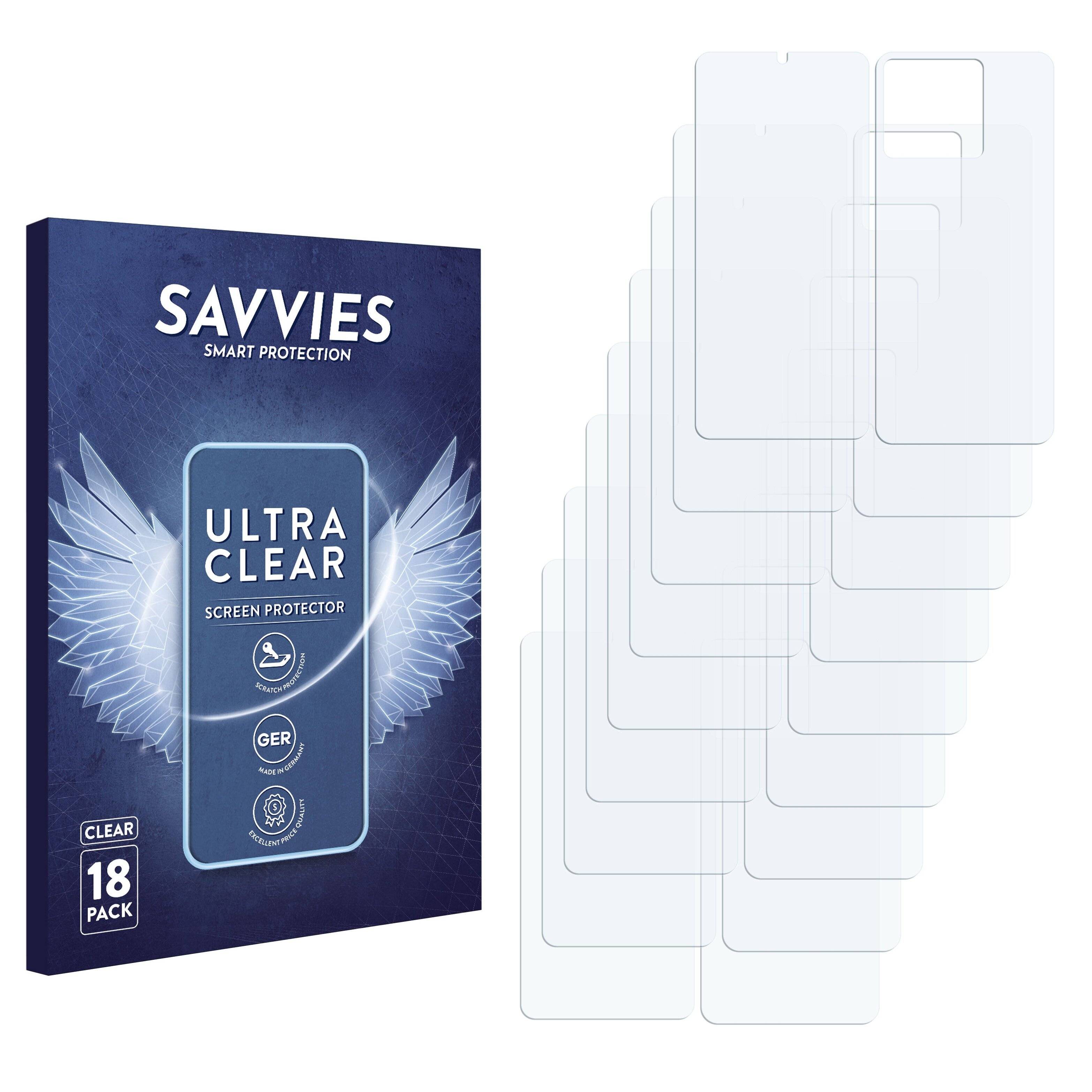 18x Savvies Displayschutz-Folie für ZTE Blade V50 Vita