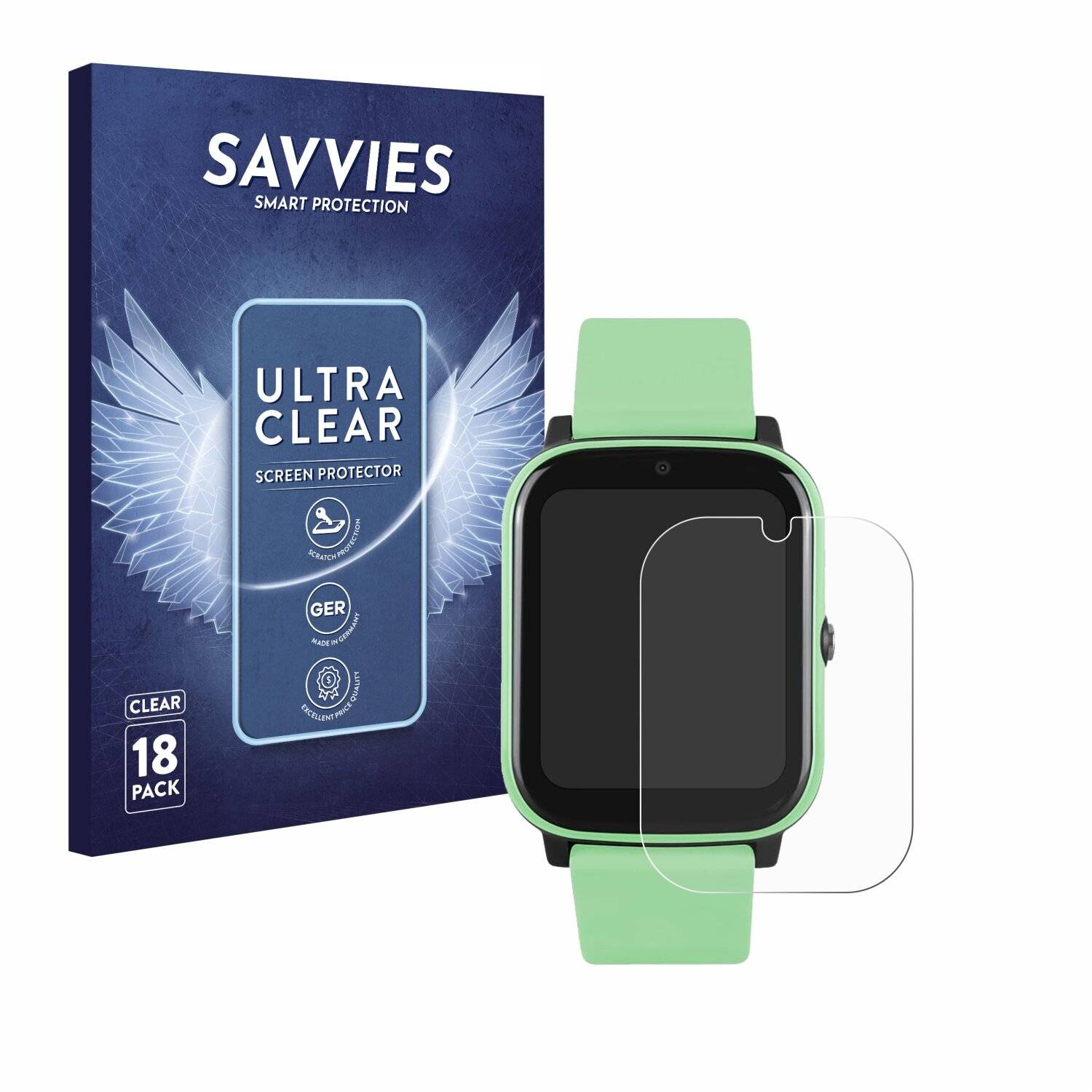 18x Savvies Displayschutz-Folie für One2Track Connect