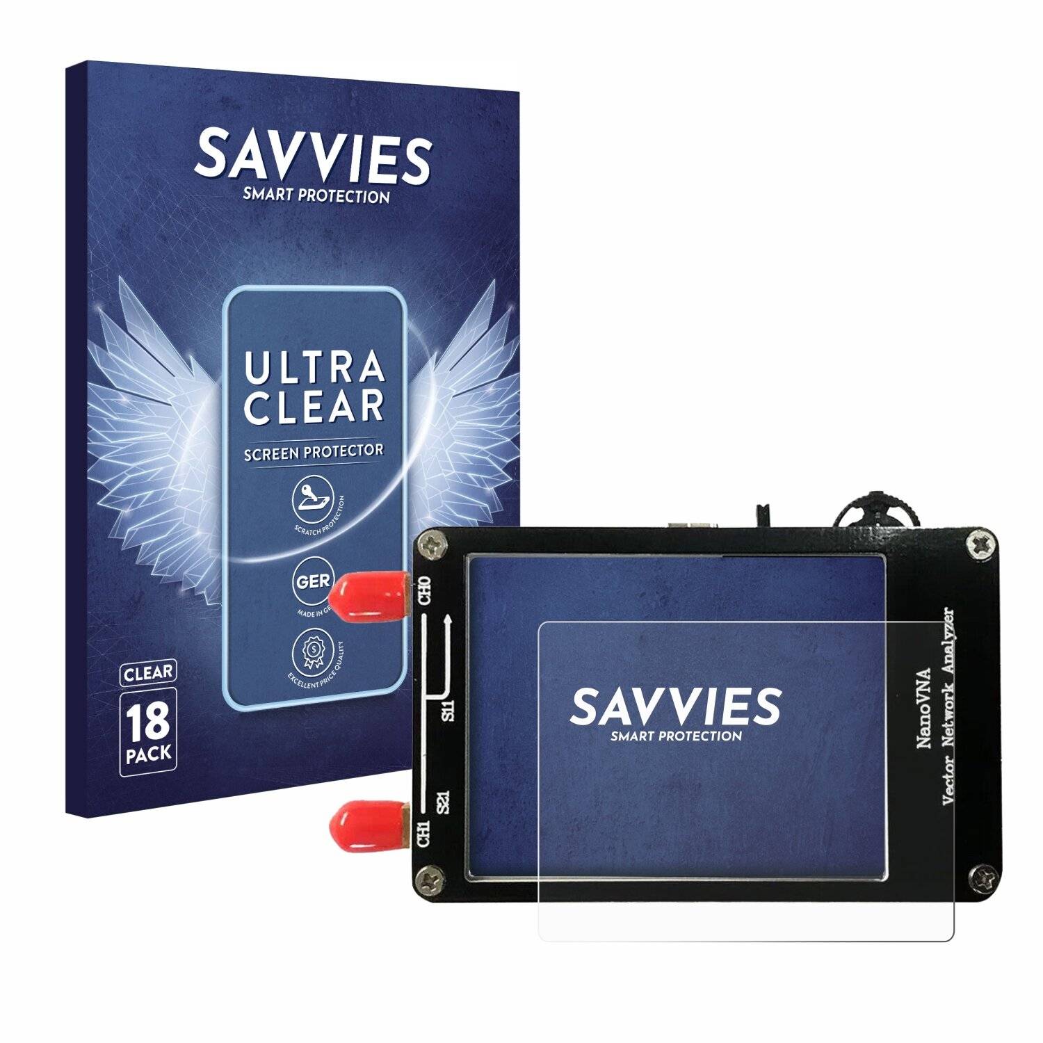 18x Savvies Displayschutz-Folie für NanoVNA H