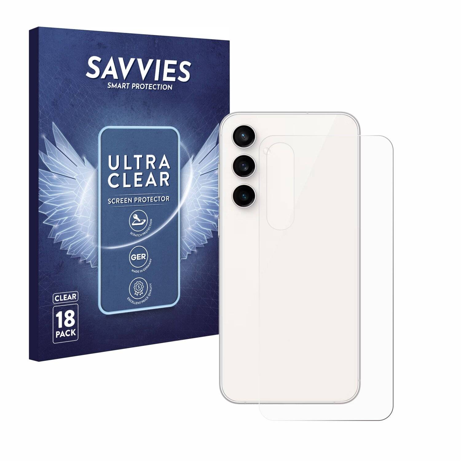 18x Savvies Displayschutz-Folie für Samsung Galaxy S23 FE