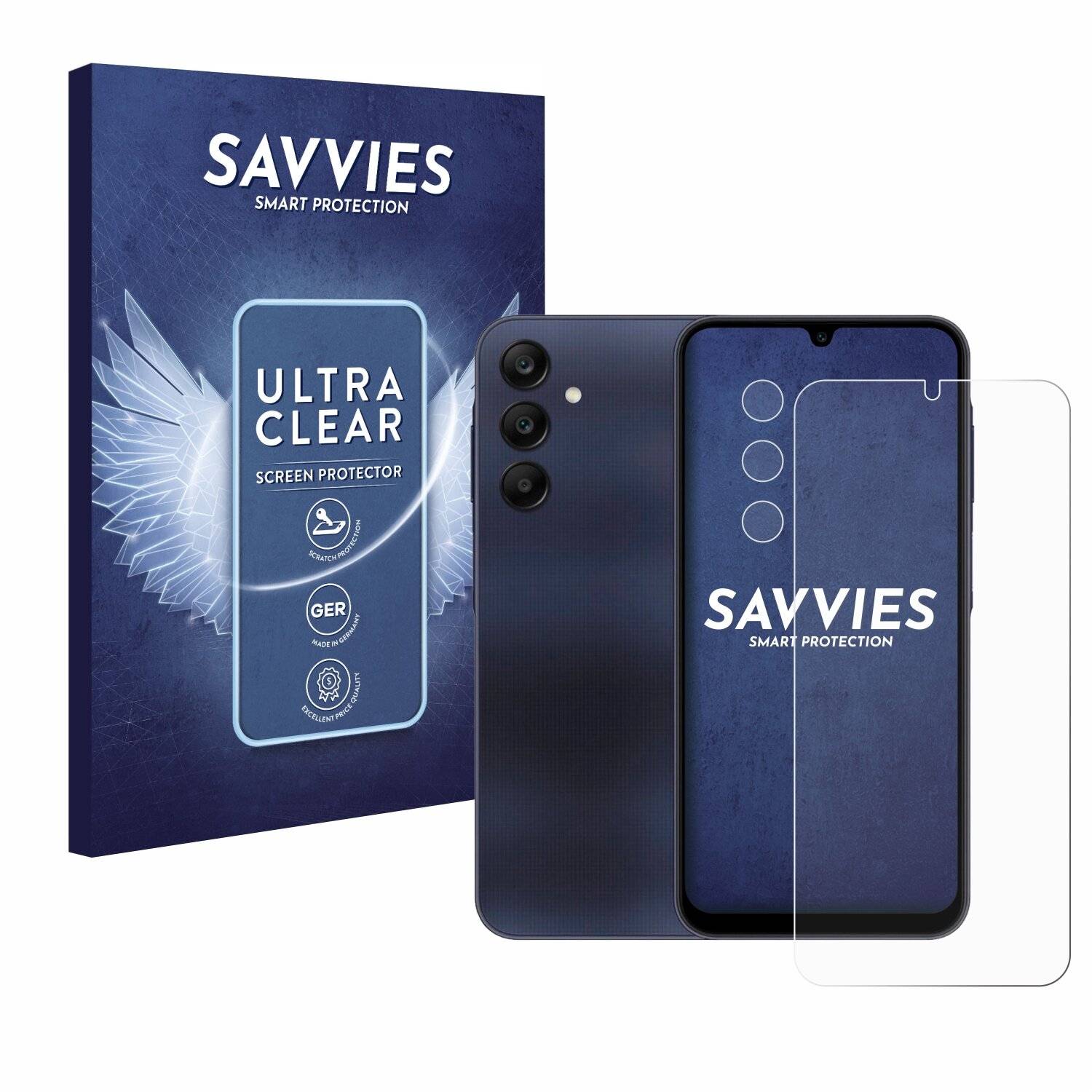 18x Savvies Displayschutz-Folie für Samsung Galaxy A25 5G