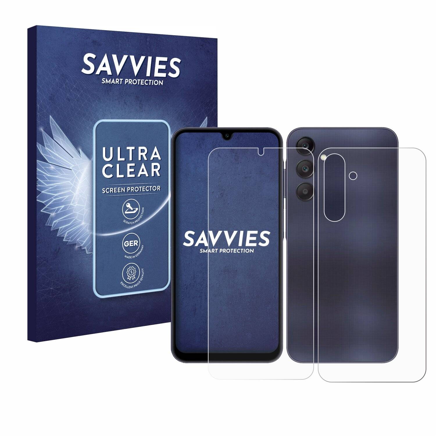 18x Savvies Displayschutz-Folie für Samsung Galaxy A25 5G