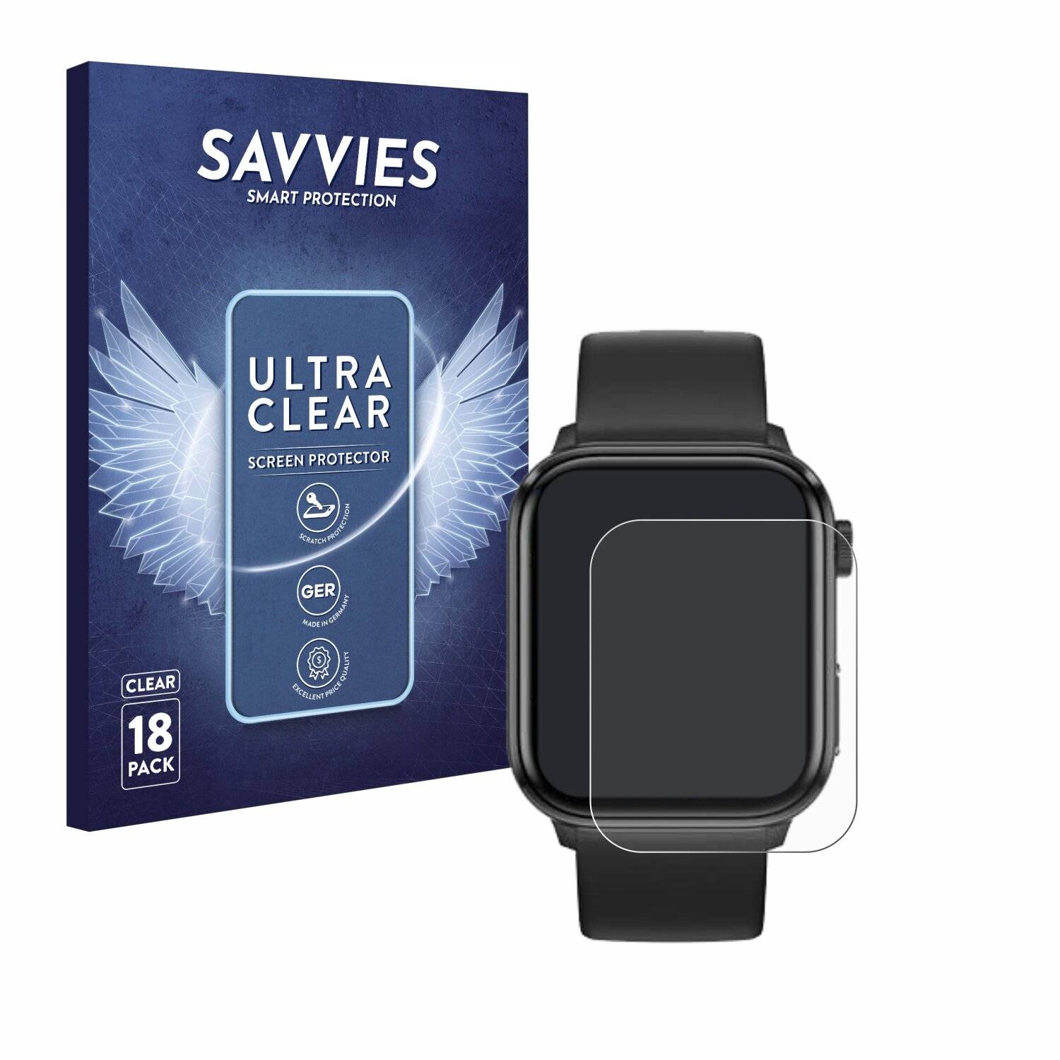 18x Savvies Displayschutz-Folie für Ice-Watch ICE smart 2.0