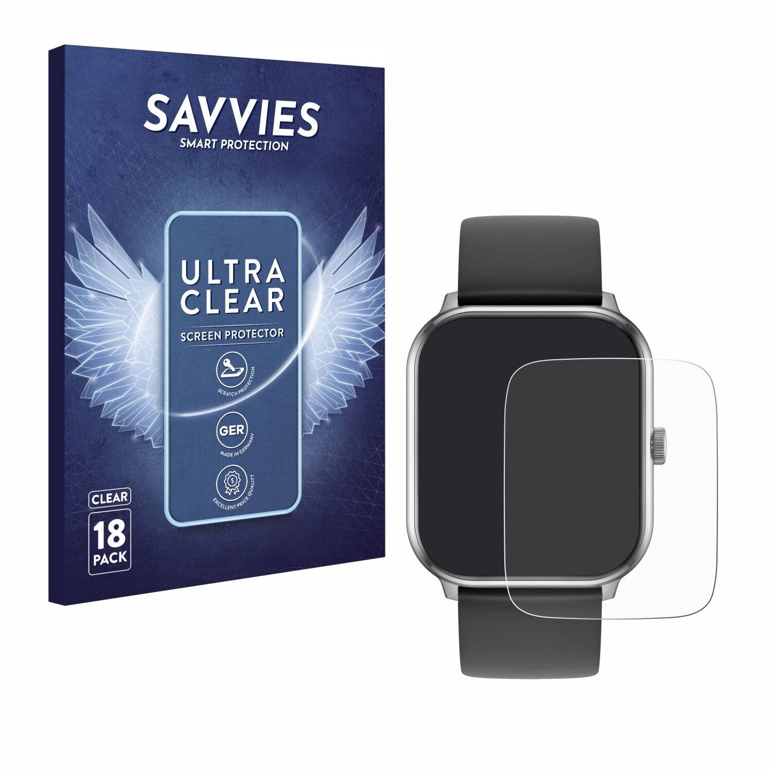 18x Savvies Displayschutz-Folie für Ice-Watch ICE smart 1.0