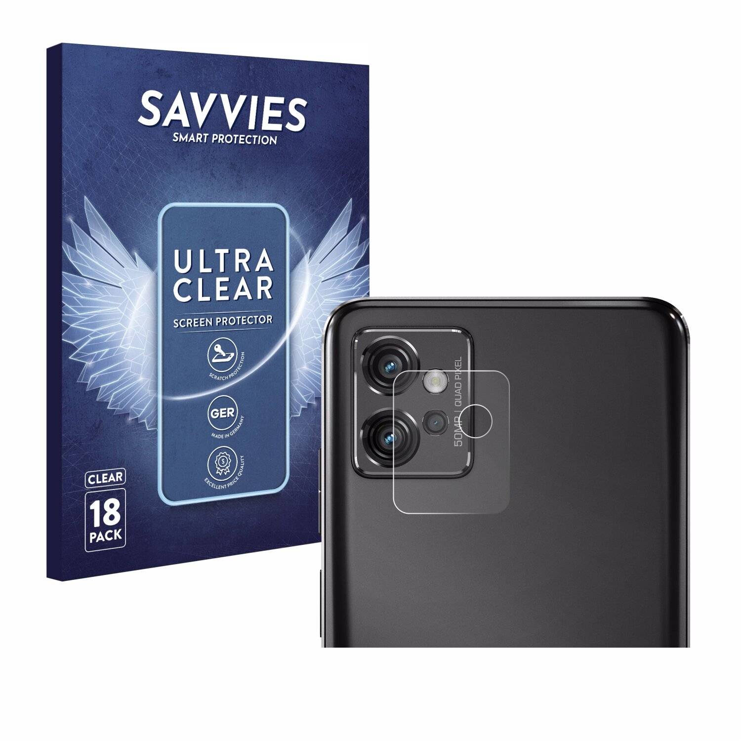18x Savvies Displayschutz-Folie für Motorola Moto G32 (NUR