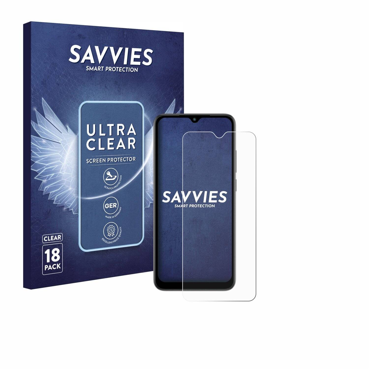 18x Savvies Displayschutz-Folie für Xiaomi Redmi