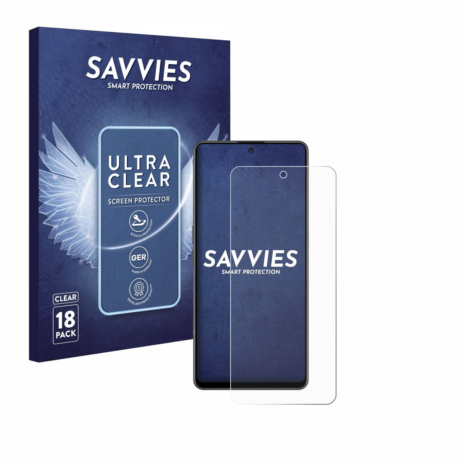 18x Savvies Displayschutz-Folie für OnePlus Nord CE 3