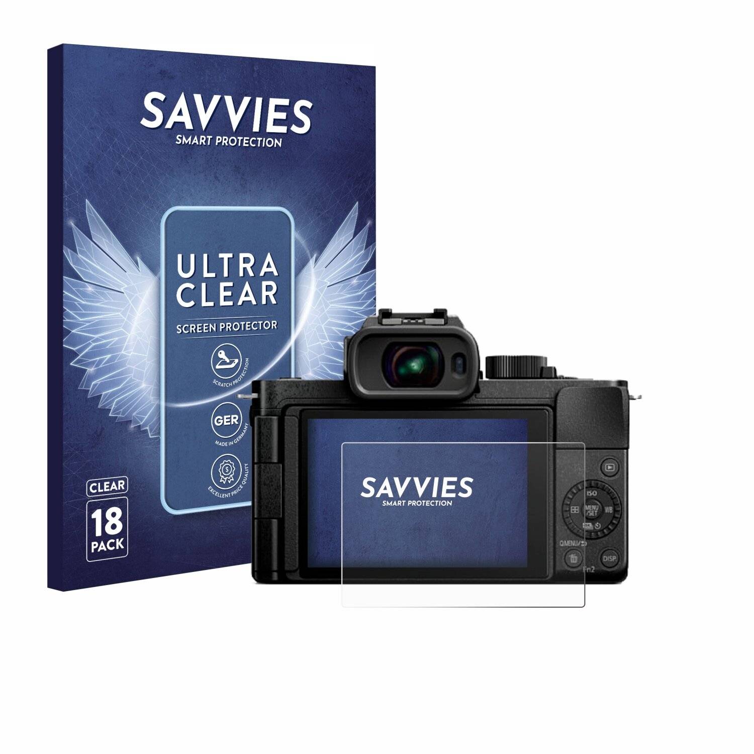 18x Savvies Displayschutz-Folie für Panasonic Lumix