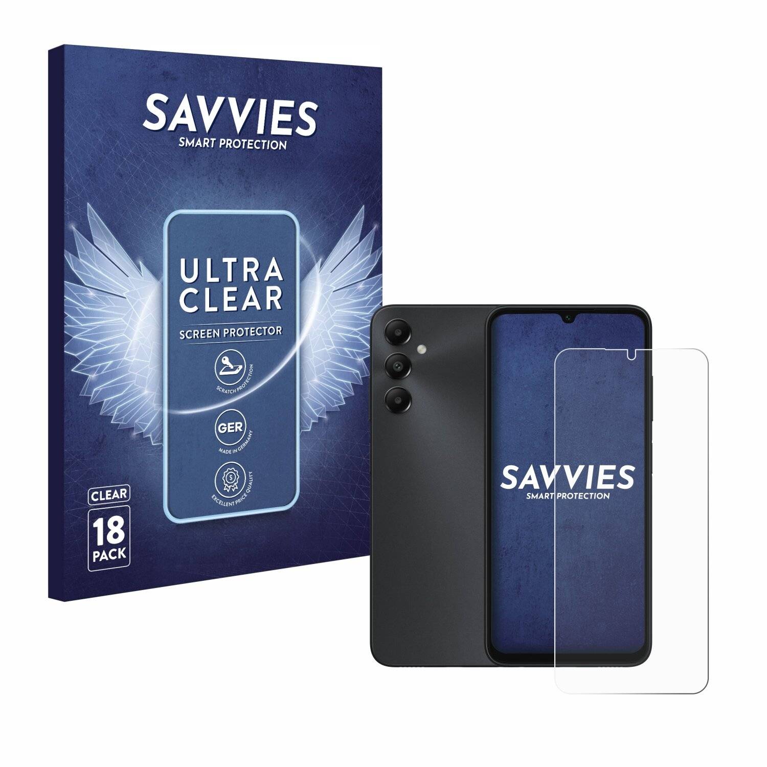 18x Savvies Displayschutz-Folie für Samsung Galaxy