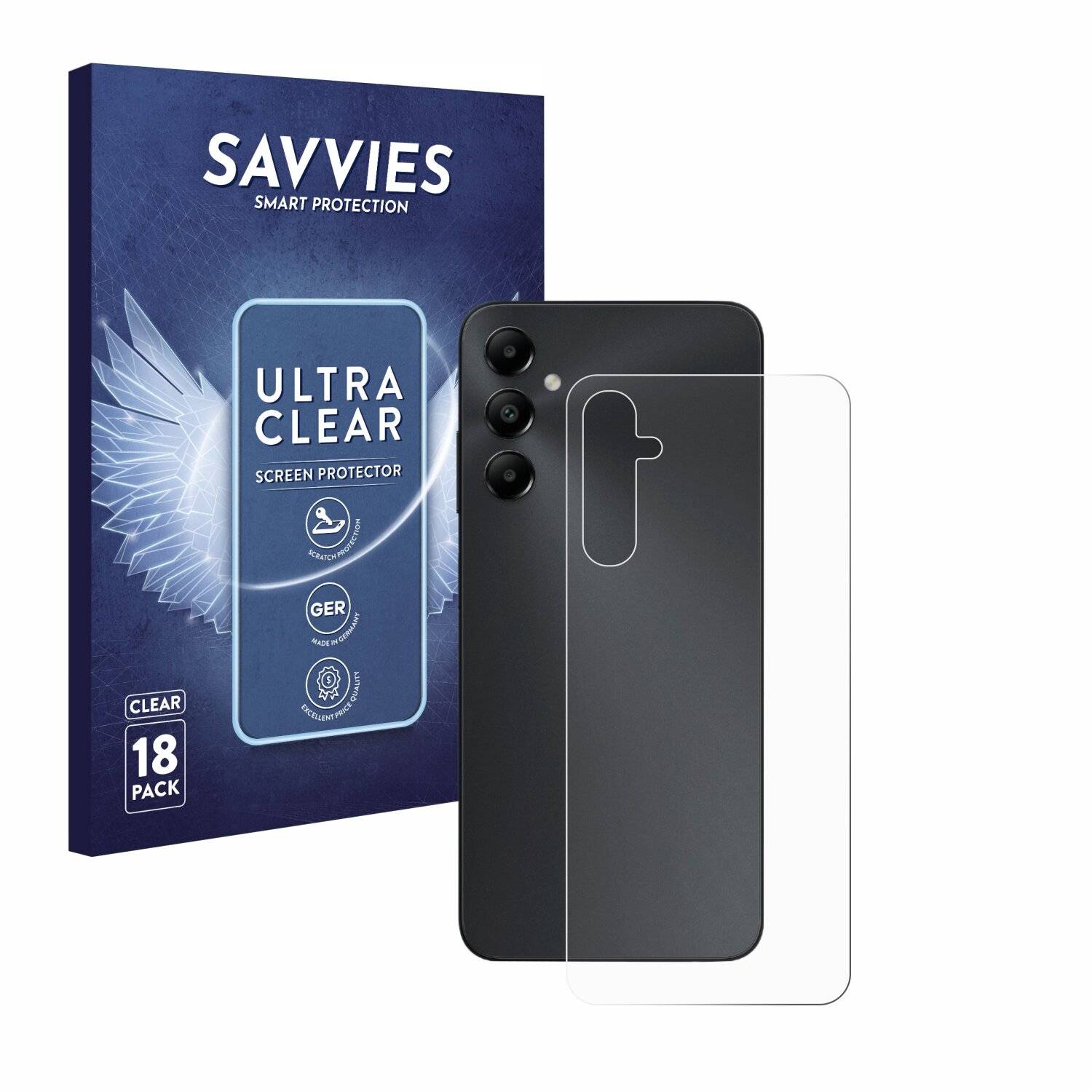 18x Savvies Displayschutz-Folie für Samsung Galaxy A05s