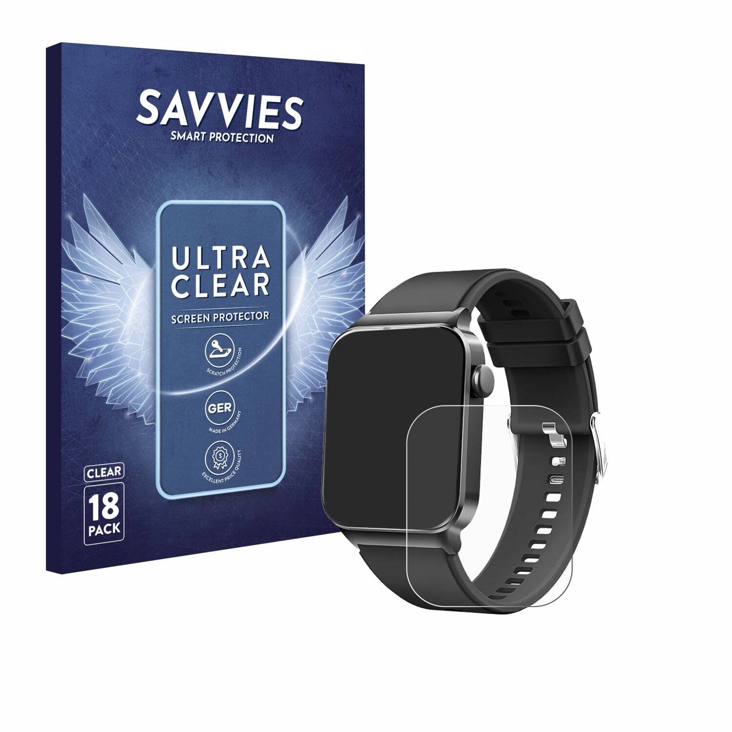 18x Savvies Displayschutz-Folie für Donerton