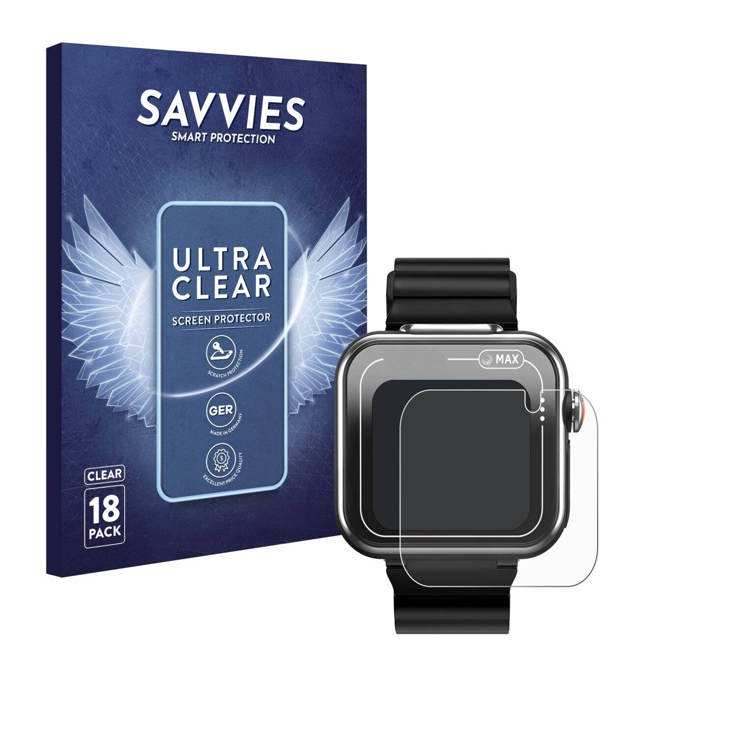 18x Savvies Displayschutz-Folie für Vtech Kidizoom Smartwatch