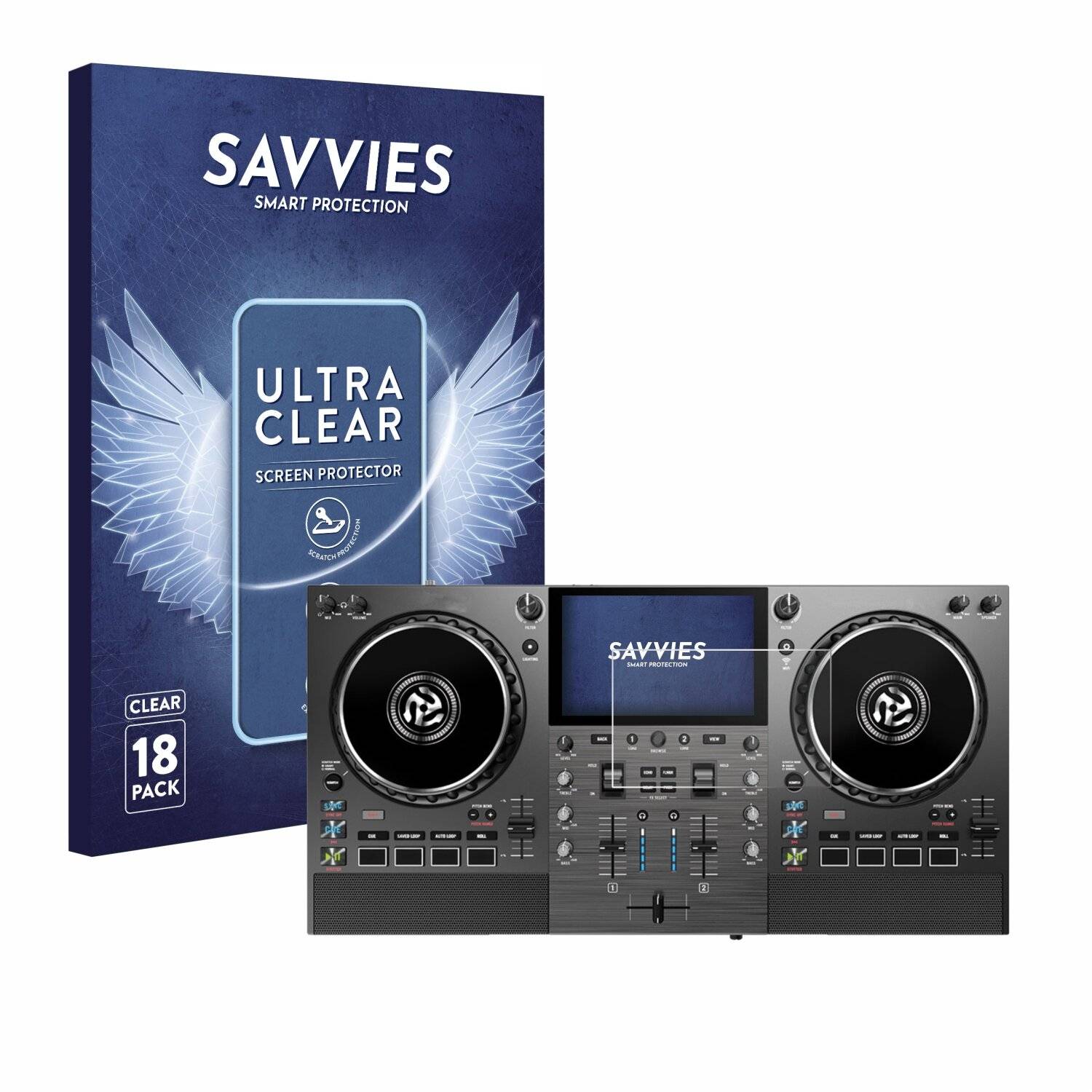 18x Savvies Displayschutz-Folie für Numark Mixstream Pro