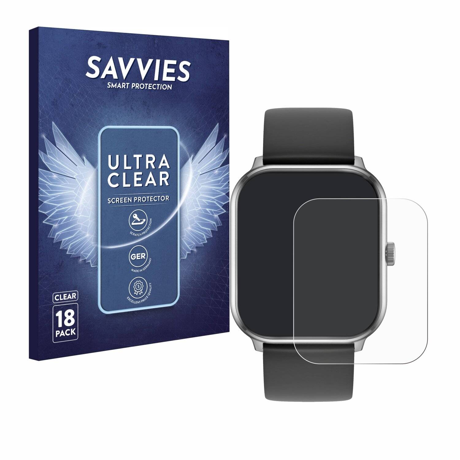 18x Savvies Displayschutz-Folie für Ice-Watch ICE smart
