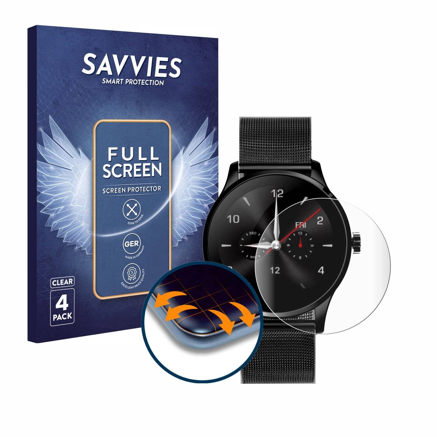 4x Savvies Full-Screen Folie für KKmoon K88H