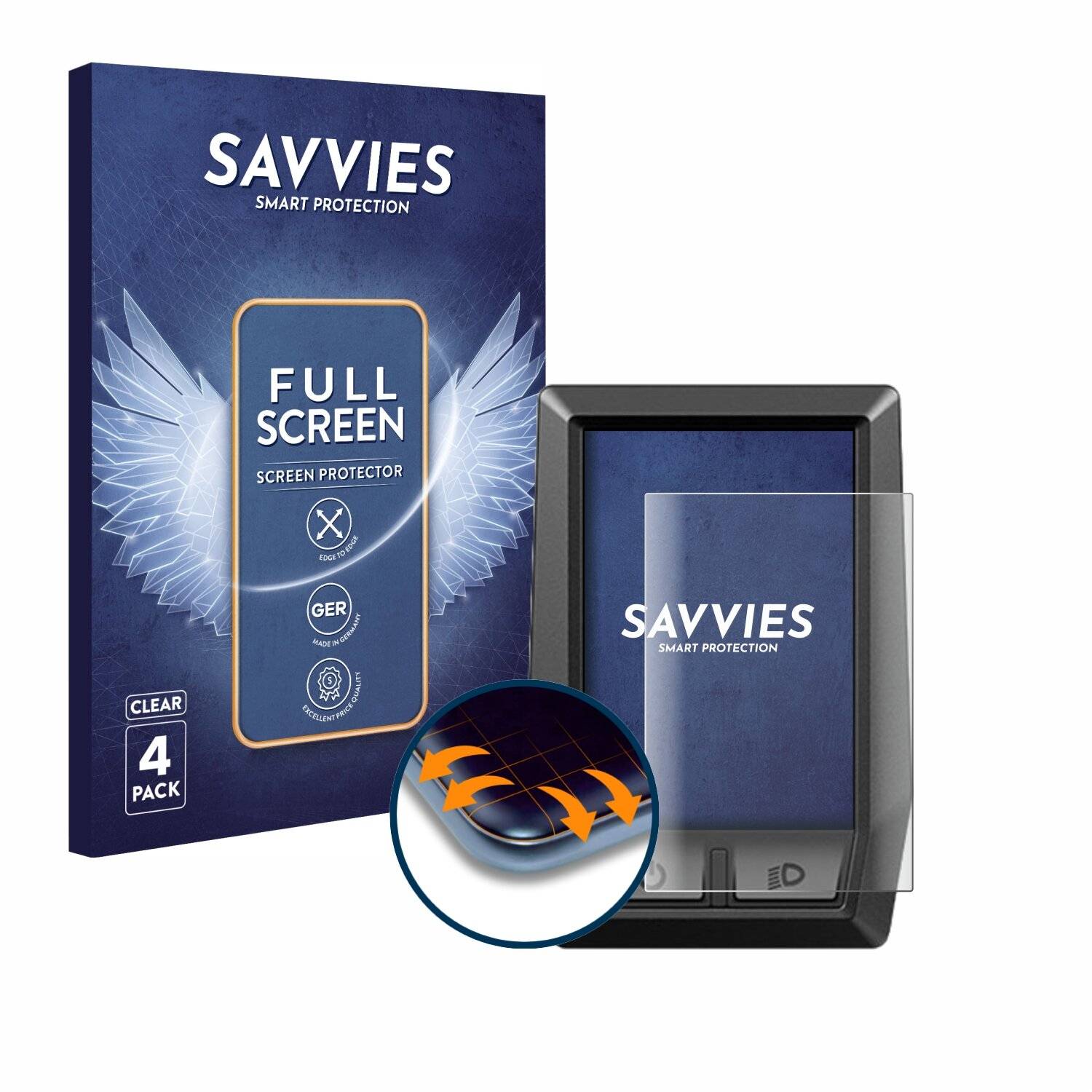 4x Savvies Full-Screen Folie für Bosch