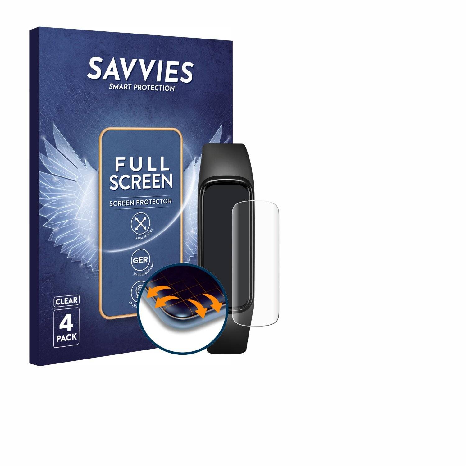 4x Savvies Full-Screen Folie für Samsung Galaxy Fit