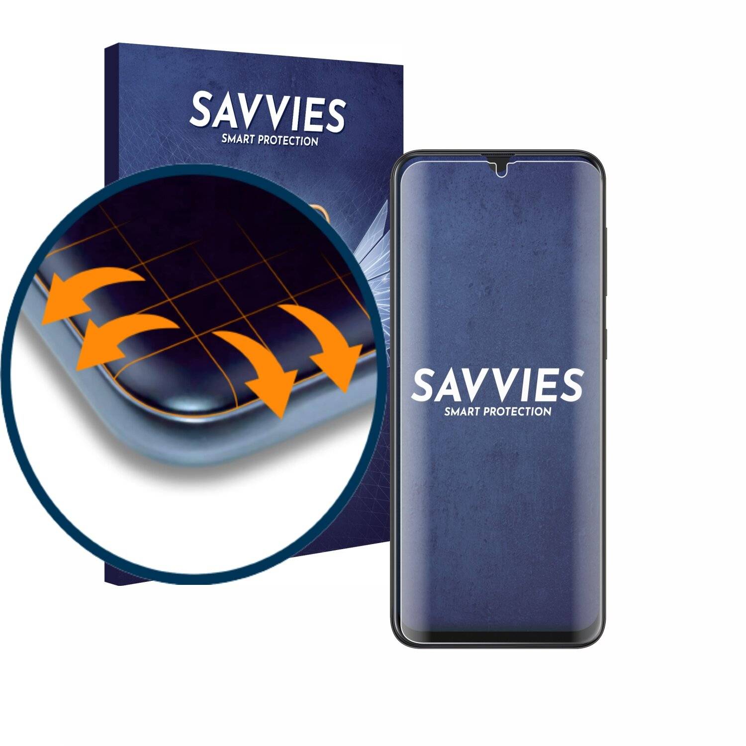 4x Savvies Full-Screen Folie für Samsung Galaxy