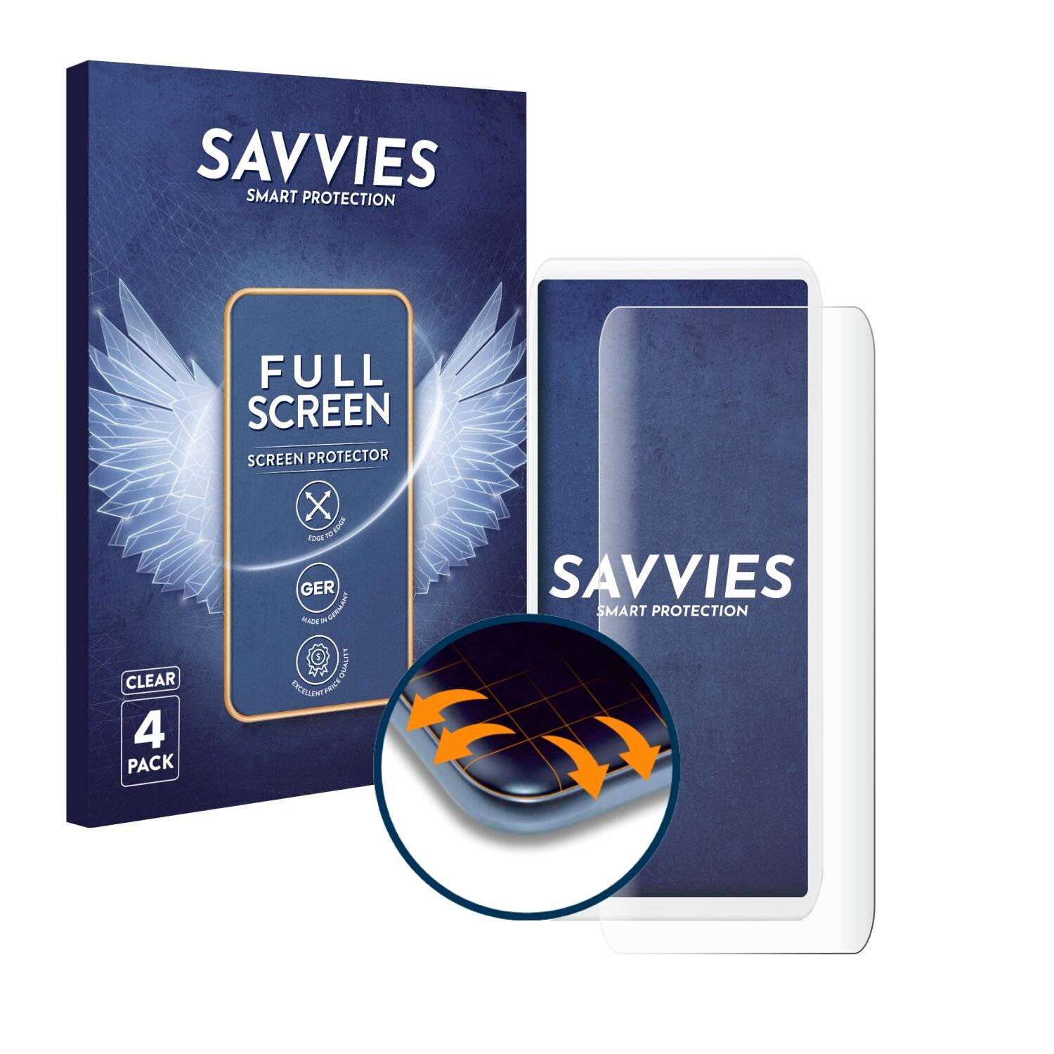 4x Savvies Full-Screen Folie für SumUp