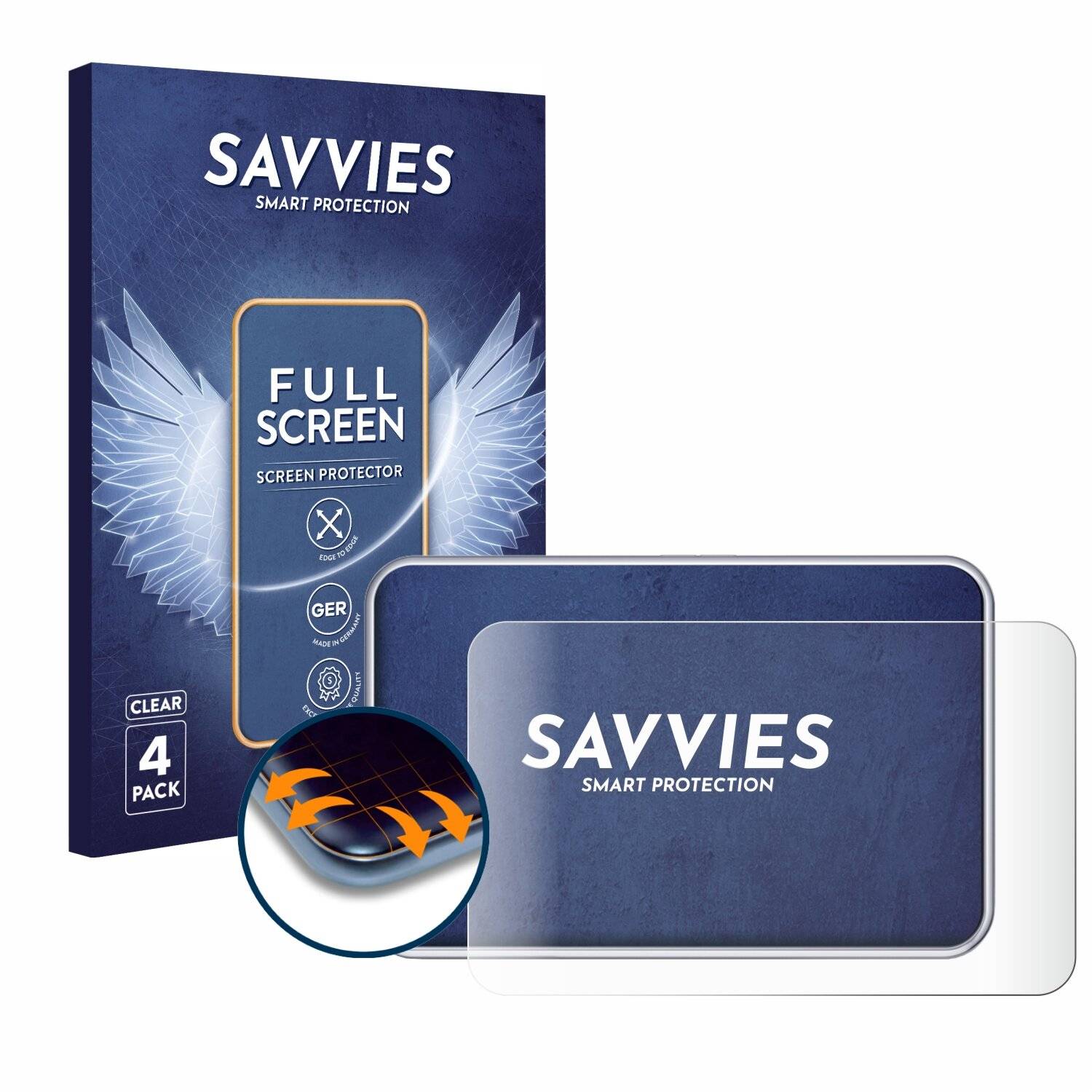 4x Savvies Full-Screen Folie für Tandem diabetes care t:slim X2 Insulin
