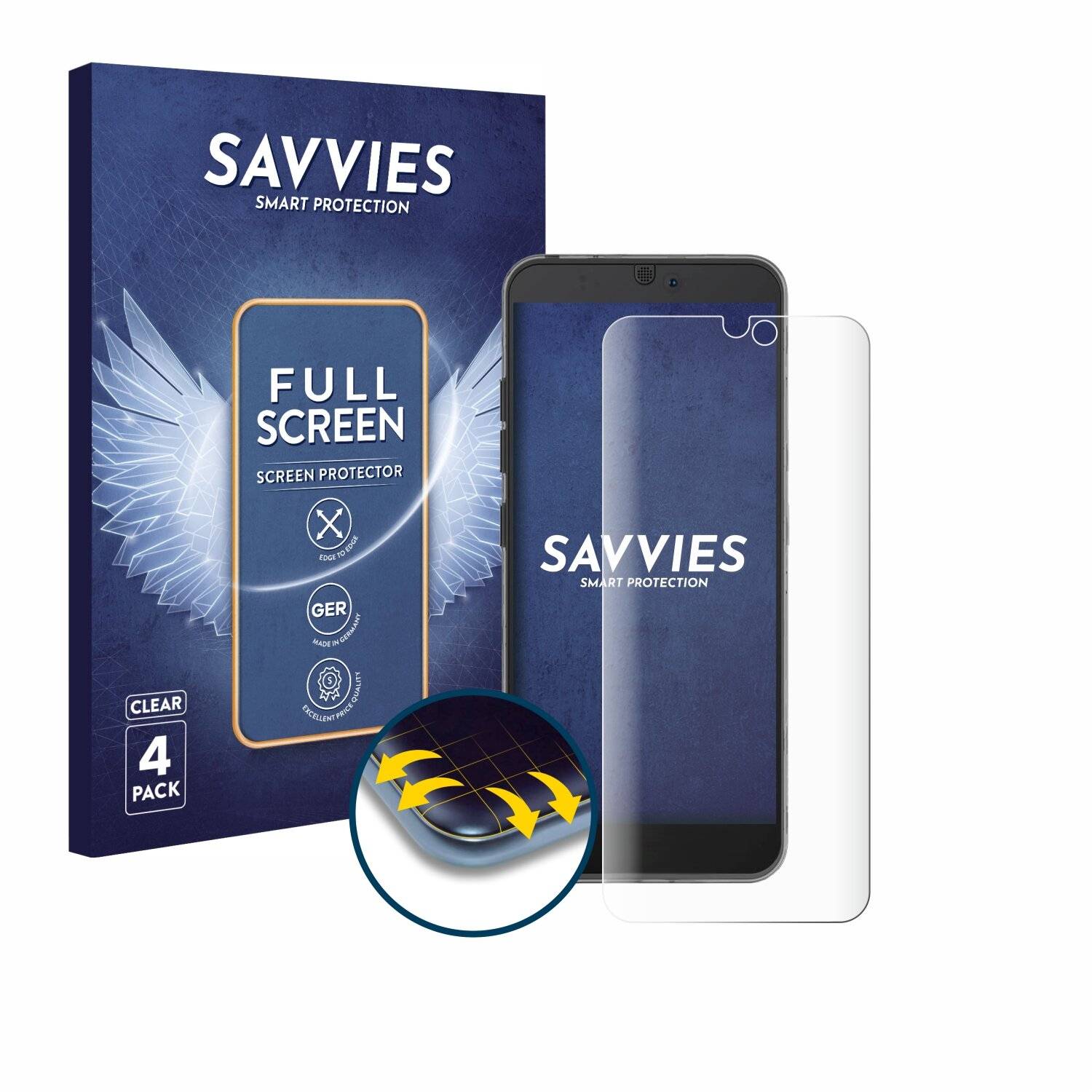 4x Savvies Full-Screen Folie für Fairphone