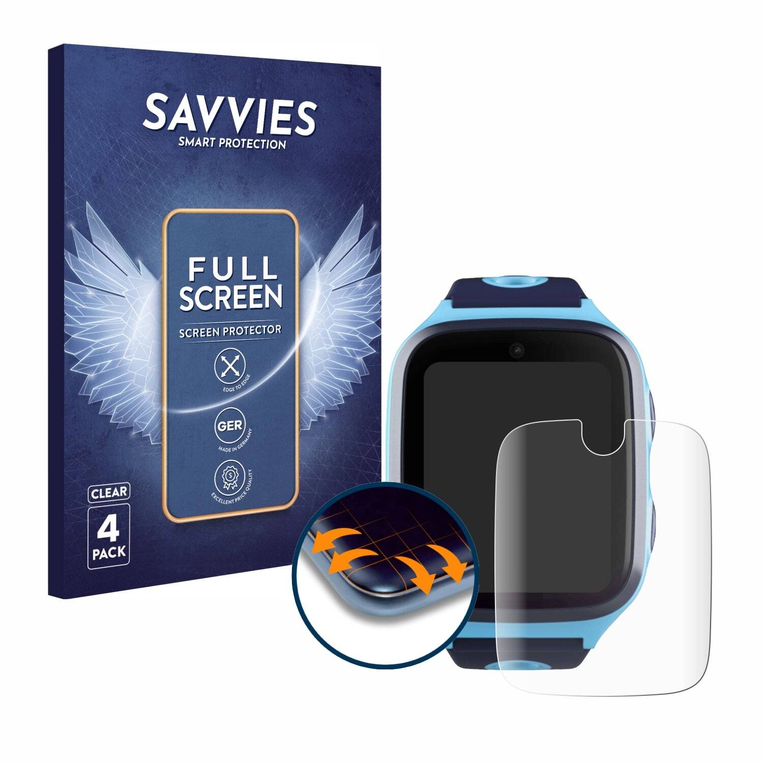 4x Savvies Full-Screen Folie für Xplora