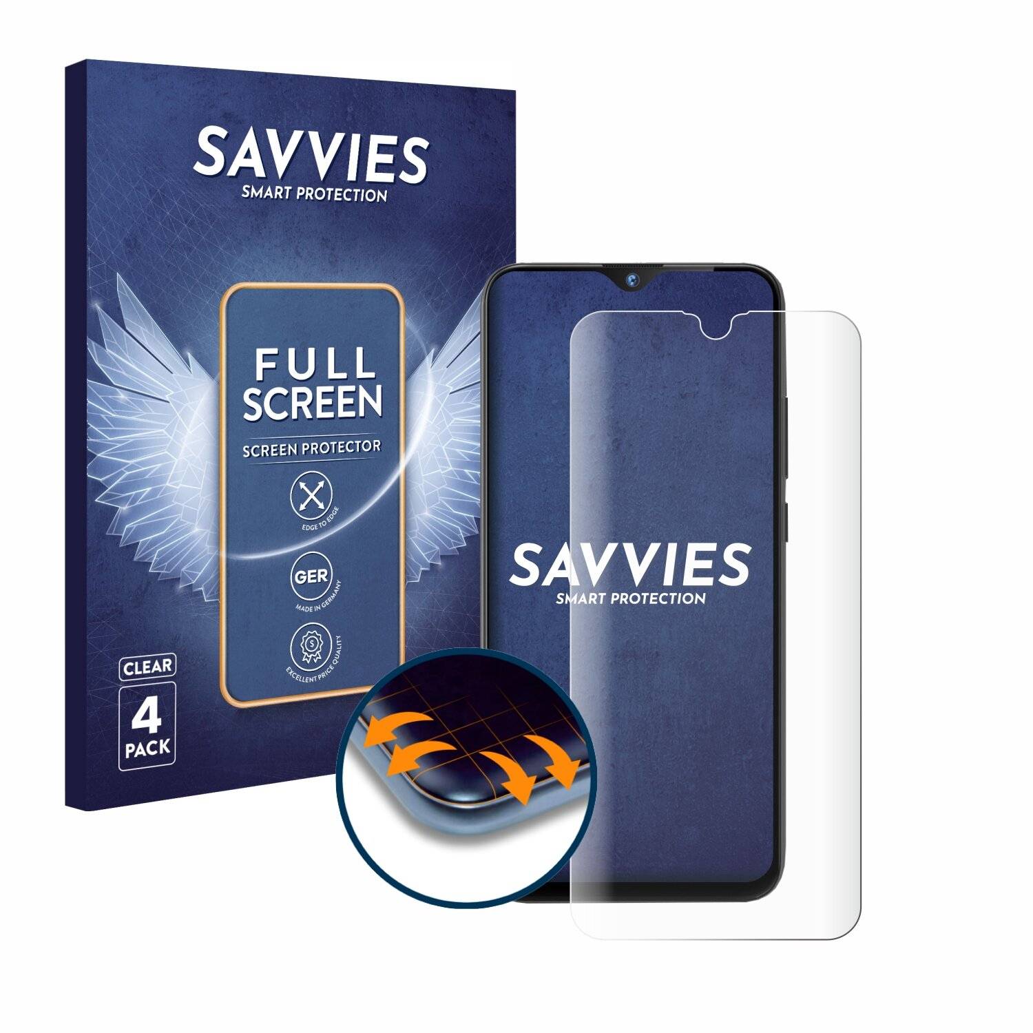 4x Savvies Full-Screen Folie für Gigaset