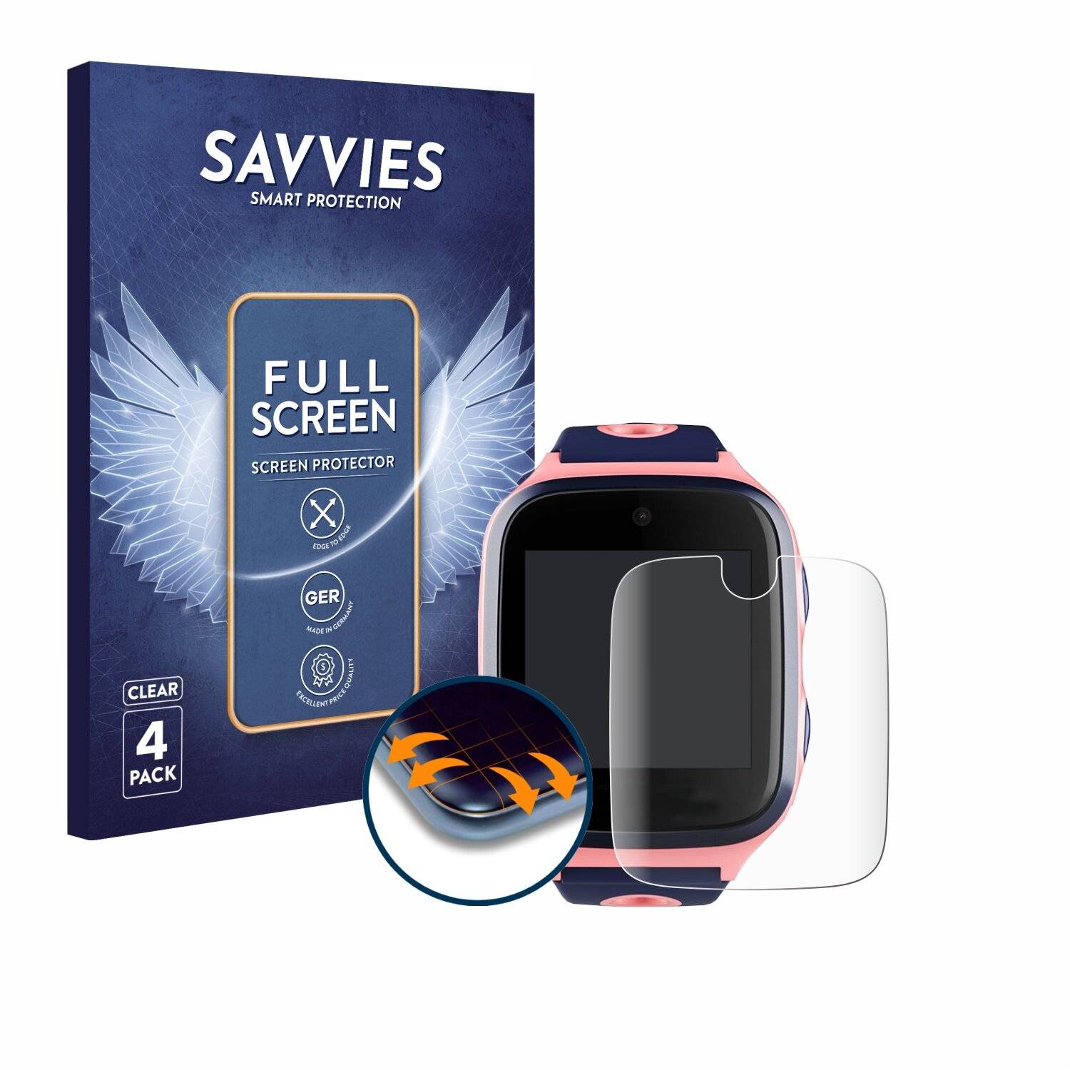 4x Savvies Full-Screen Folie für Xplora