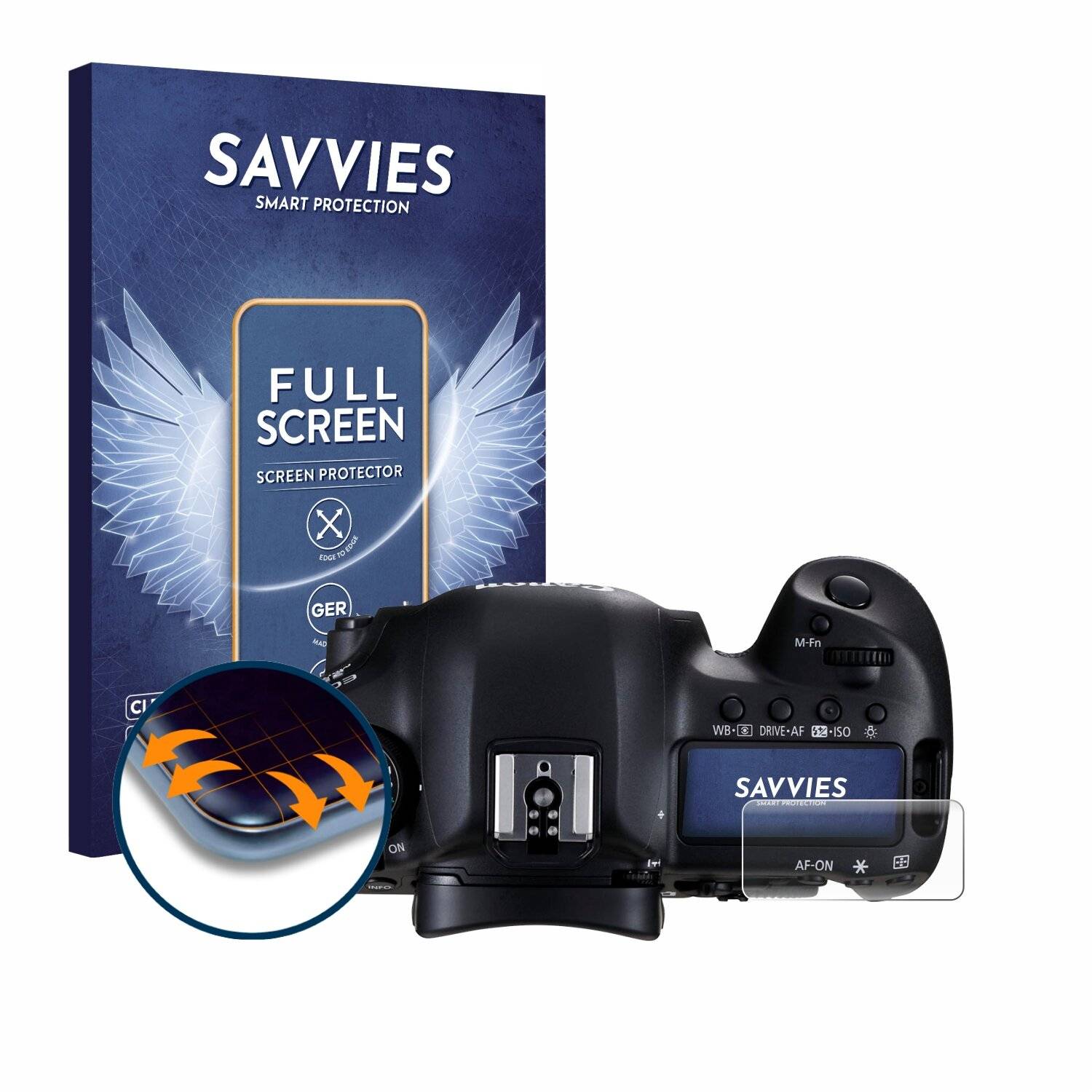 4x Savvies Full-Screen Folie für Canon EOS 5D Mark III
